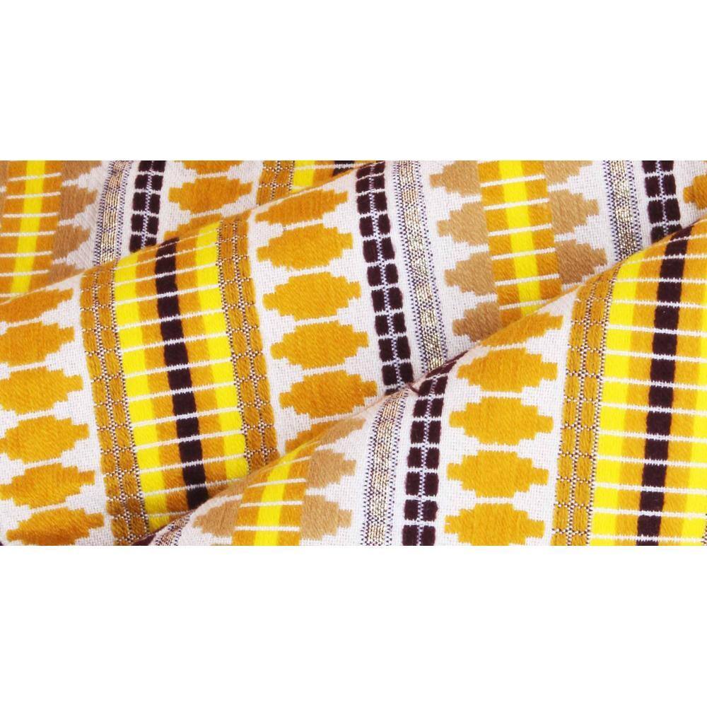 Acrylic Striped Cushion Cover with Lace Set of 2 (12 X 18 Inches)