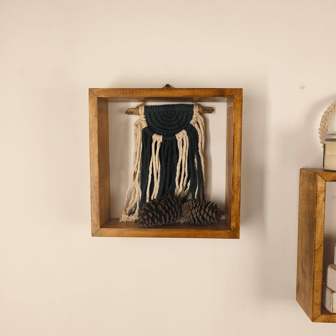 George Iii Rectangular Shaped Set Of 3 Wooden Wall Shelves