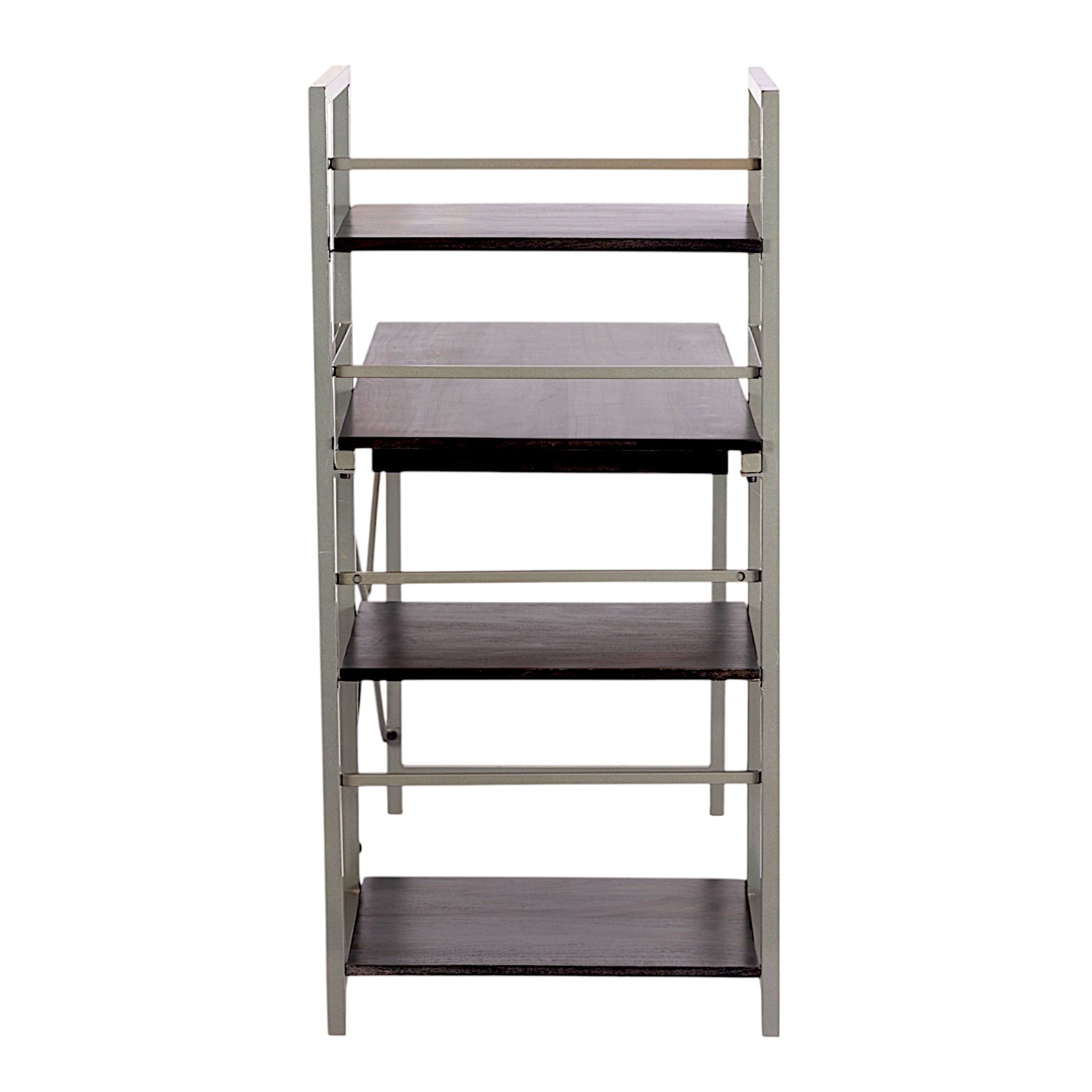 Kerdley Sheesham Wood with Metal Frame Study Computer Table In Dark Mahagony Finish