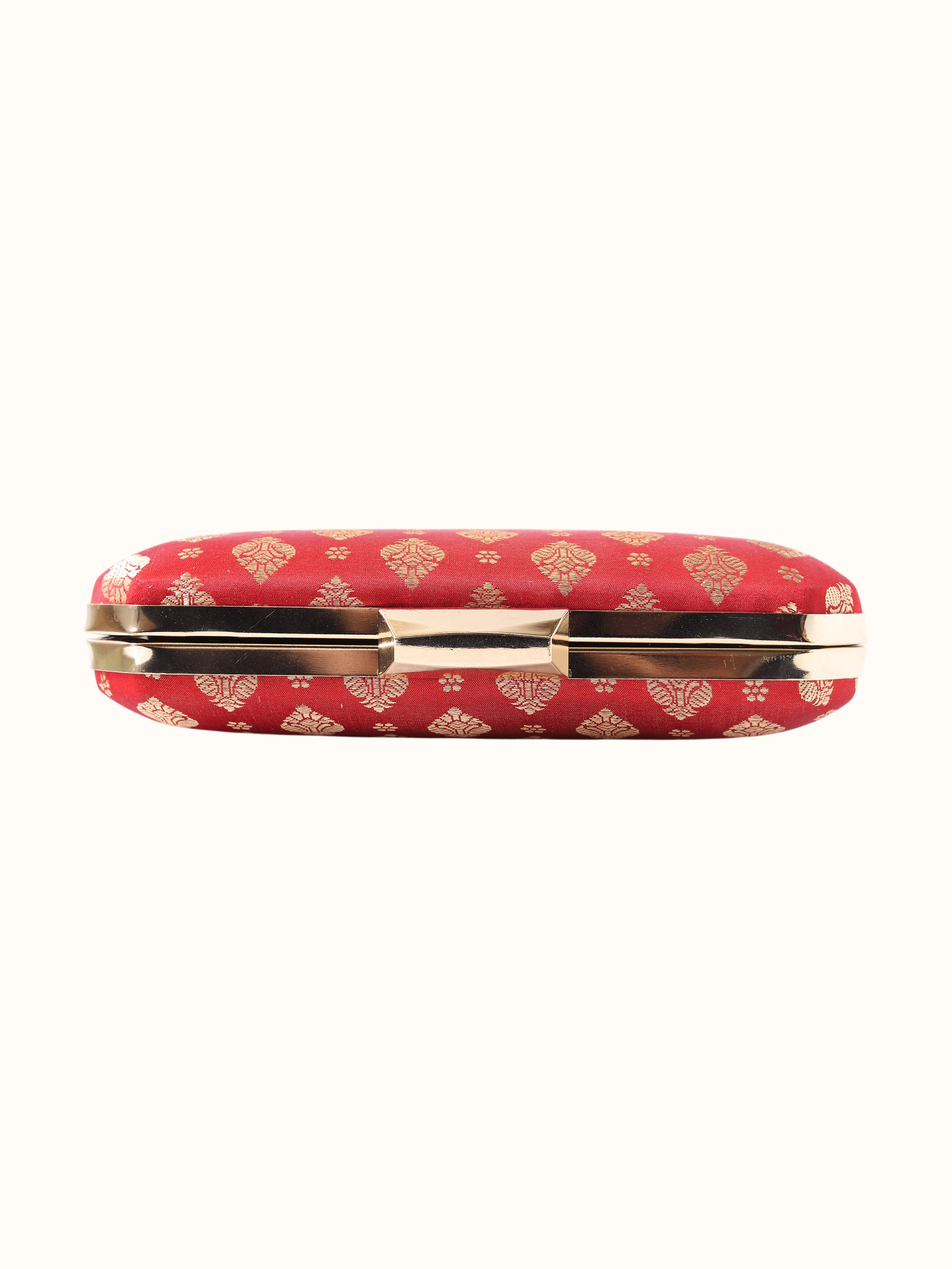 Red Handwoven Brocade Clutch