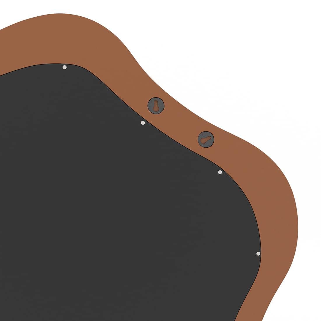 Oura Solid Wood Organic Wall Mirror in Teak Finish