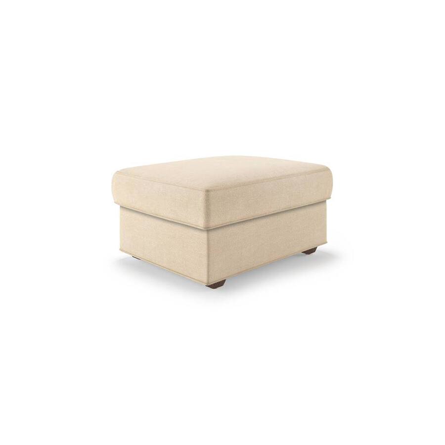 Apollo High Back Ottoman Fabric Sofa in Birch Beige Colour - Urban Ladder