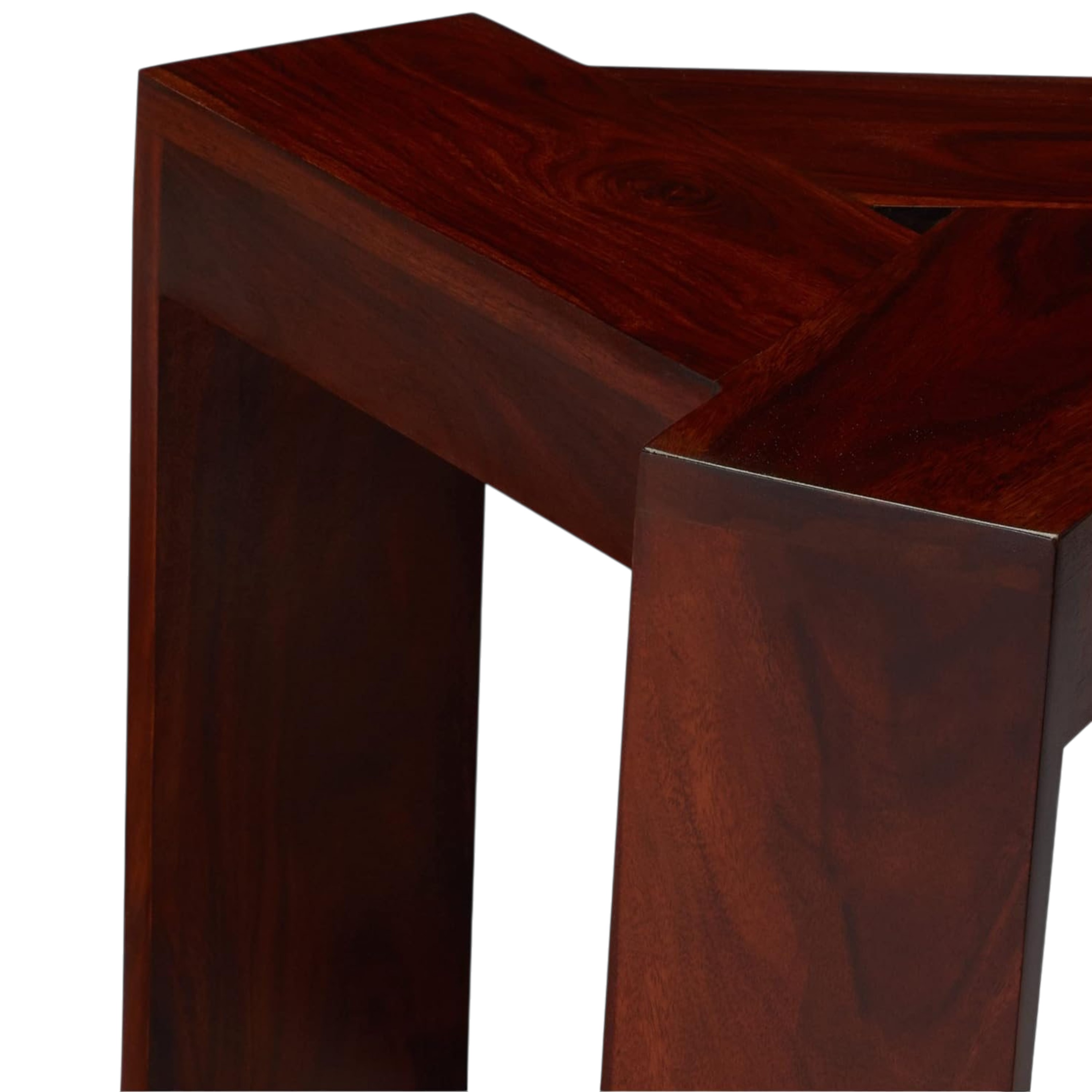 Ikiriya Sheesham Wood Contemporary Side Table in Honey Finish