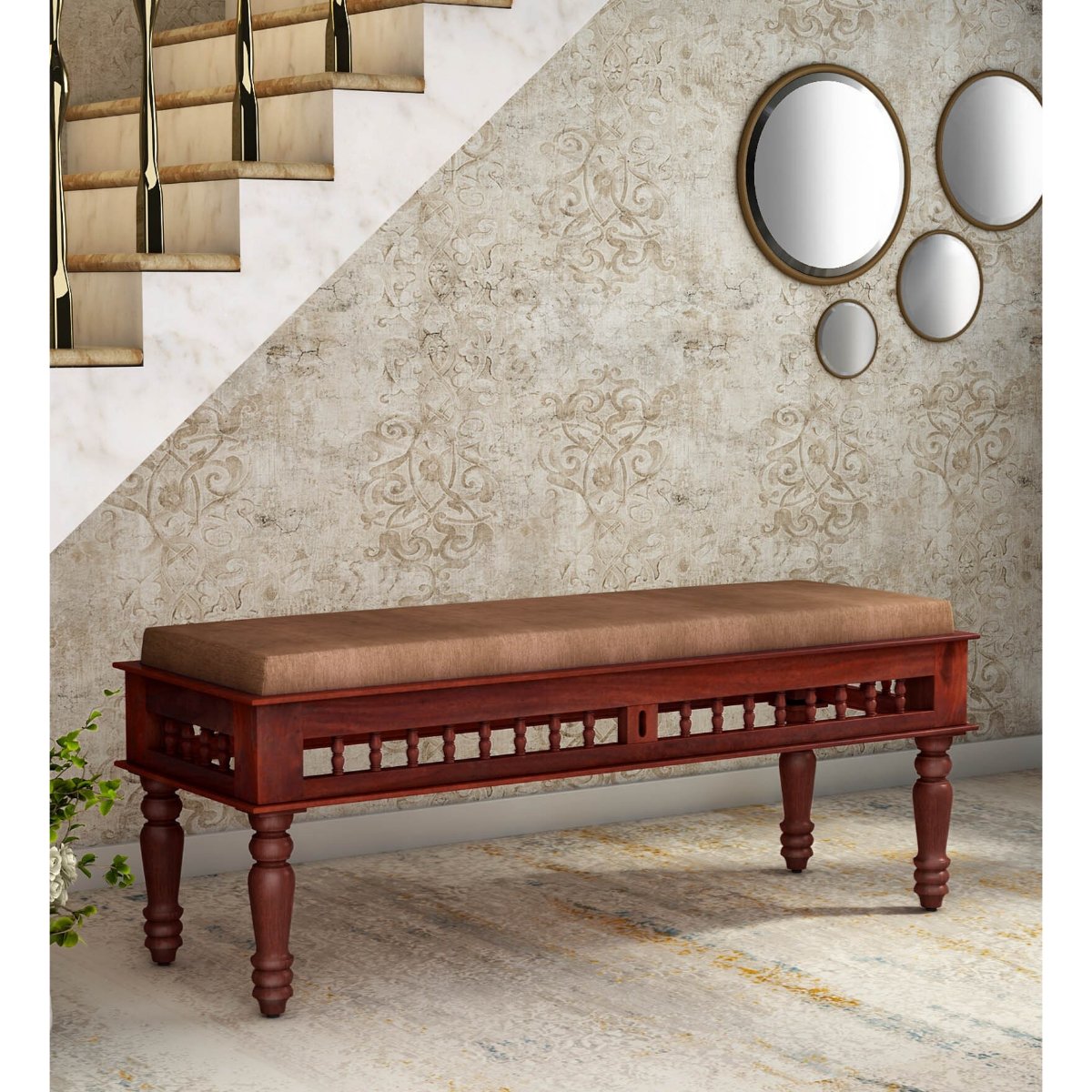 Sana Bench Honey Finish - Vishwakarma Antique