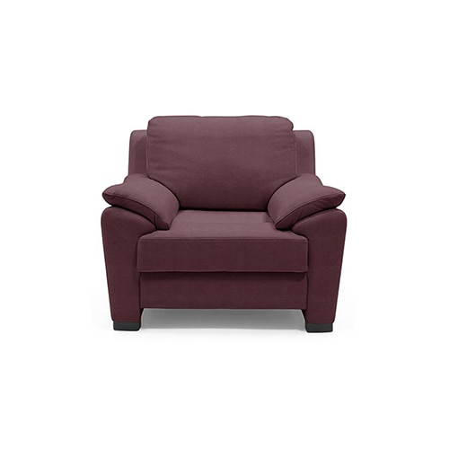 Farina 1 Seater Half Leather Sofa in Wine Colour