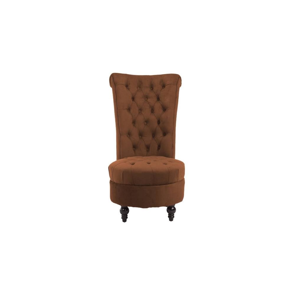 Piece High Back Accent Chair in Brown Colour
