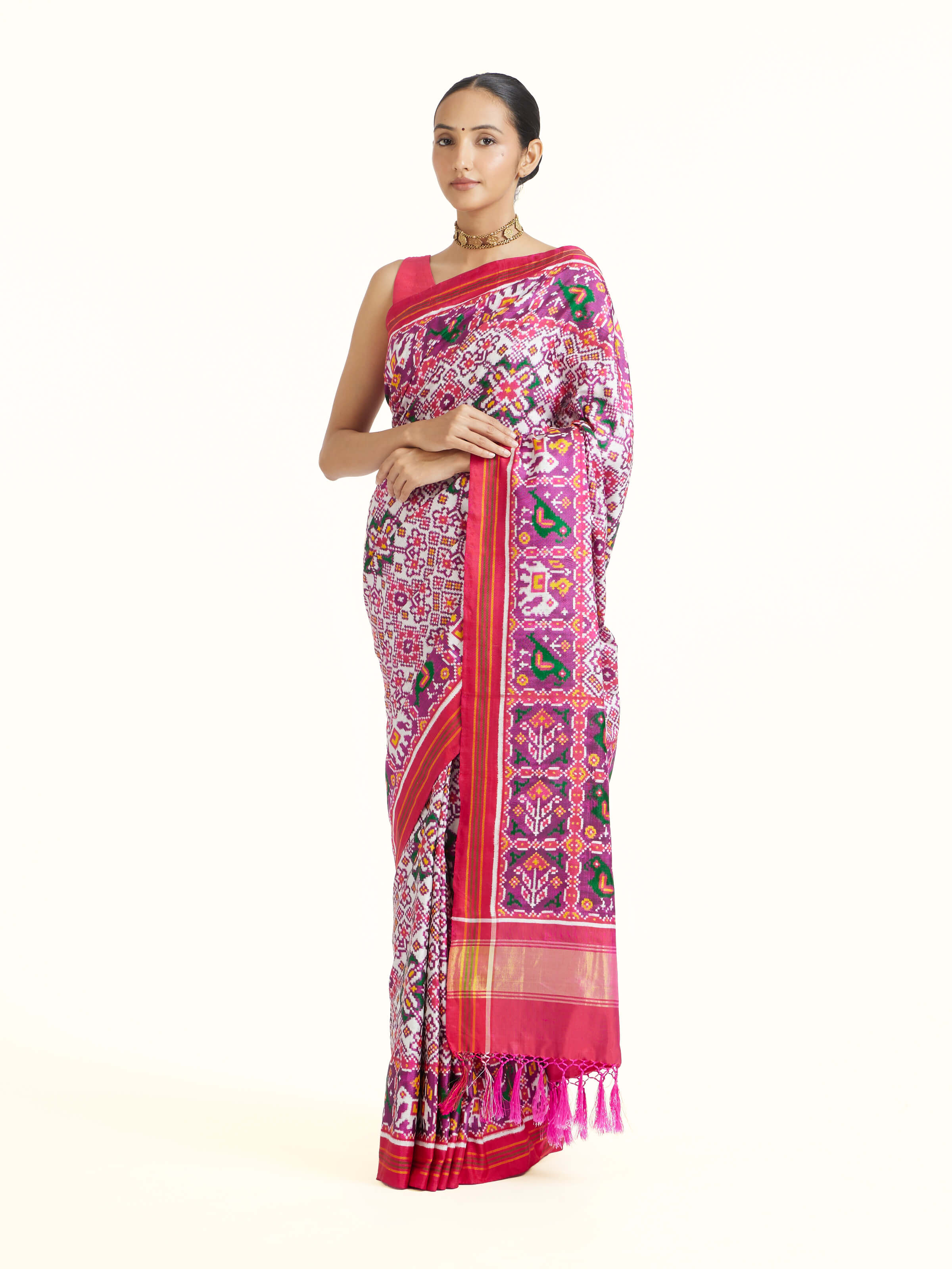 Beige Patan Patola Saree