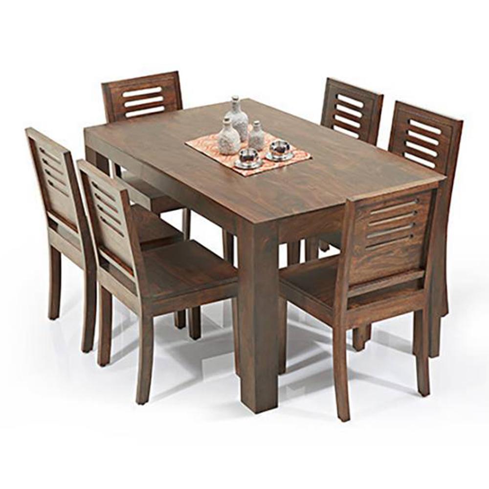 Arabia - Capra 6 Seater Dining Table Set Finish Mahogany