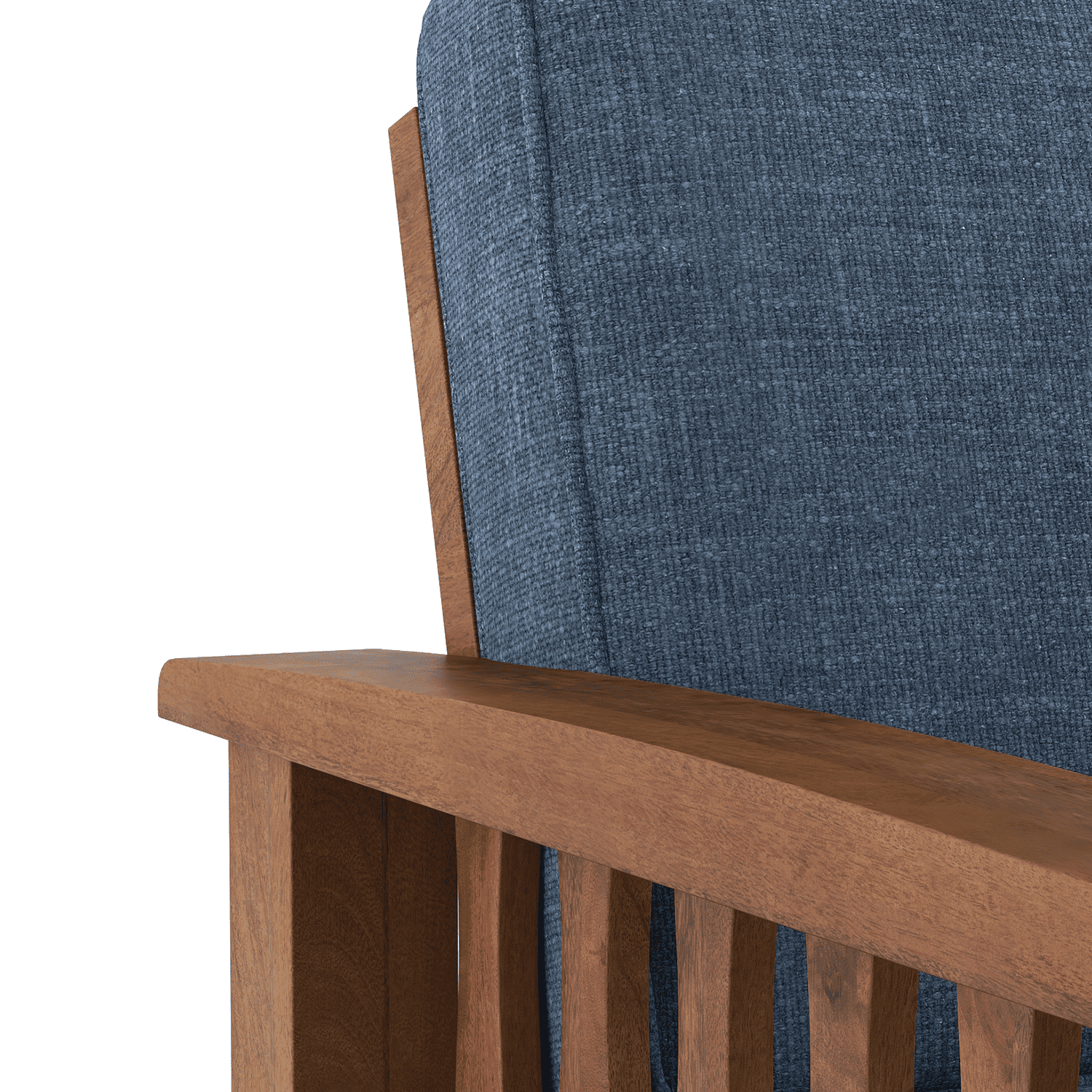 Raynor 3 Seater Wooden Sofa (Midnight Indigo Blue)