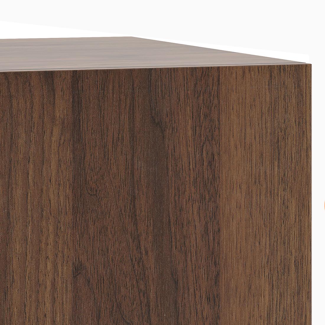 Zoey Engineered Wood 3 Door Wardrobe in Classic Walnut Finish
