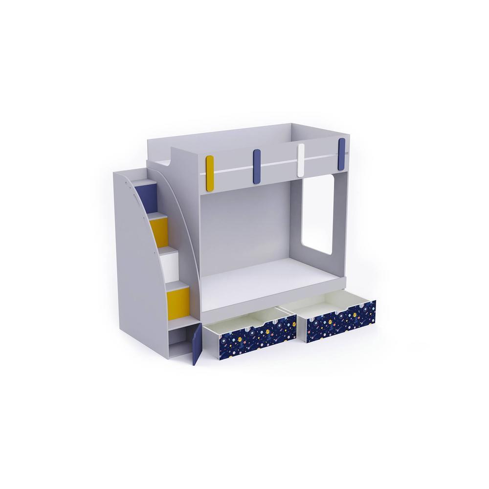 Pinwheels Bunk Bed with Storage in Oak Colour BKBB043