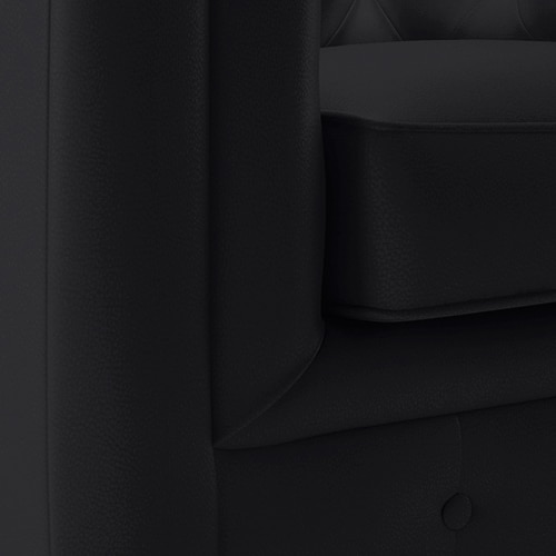 Winchester 2 Seater Leather Sofa in Licorice Colour