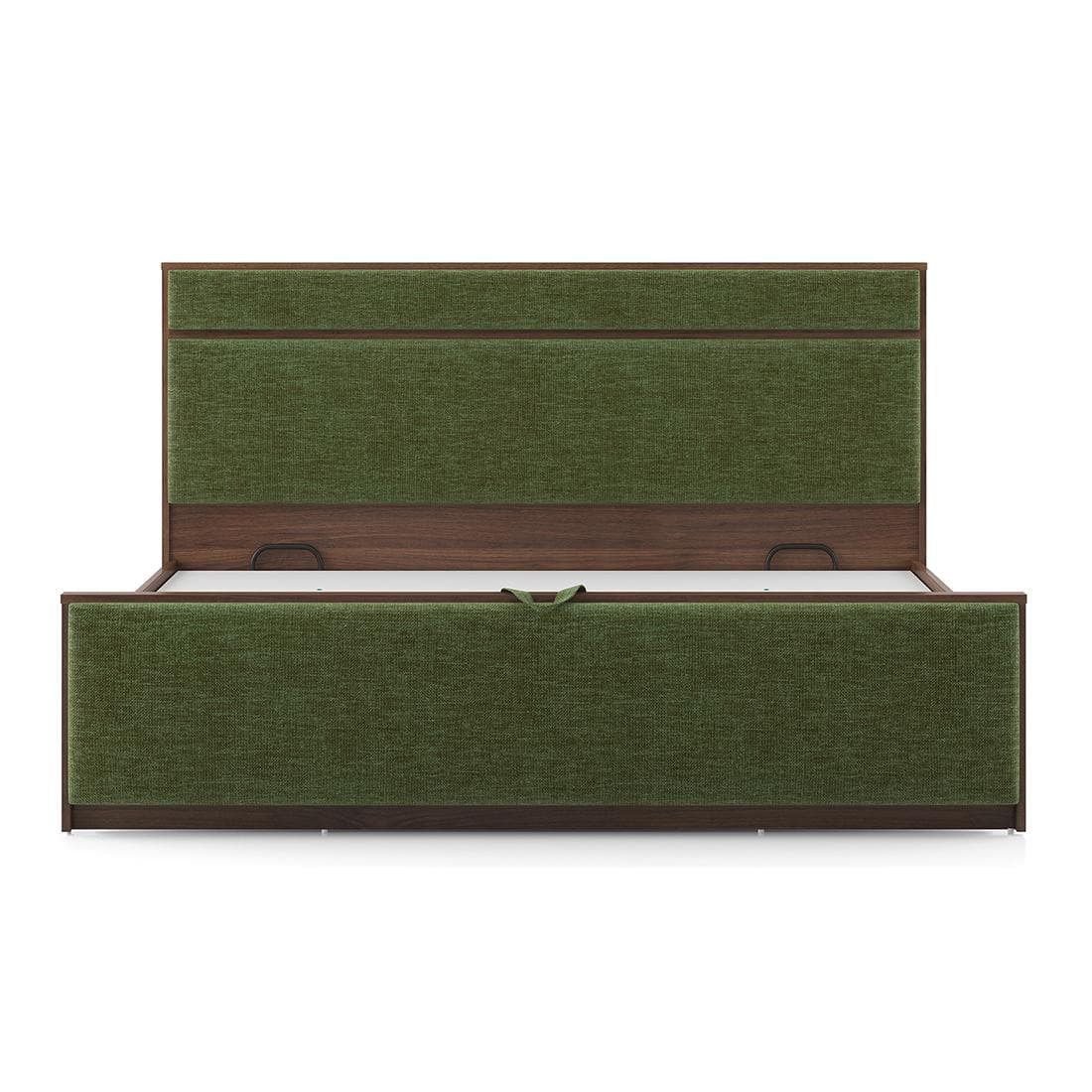 Rio Engineered Wood King Size Hydraulic Storage Bed In Moss Green