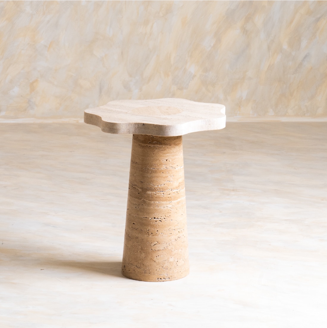 Daffodil Marble Side Table in Beige Colour - Orange Tree