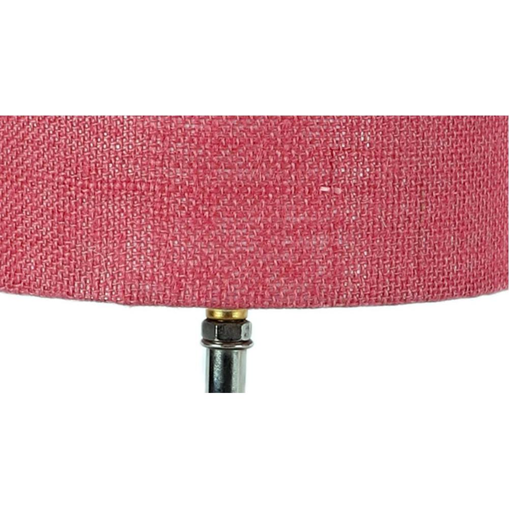 Maeve Pink jute & solid wood table lamp