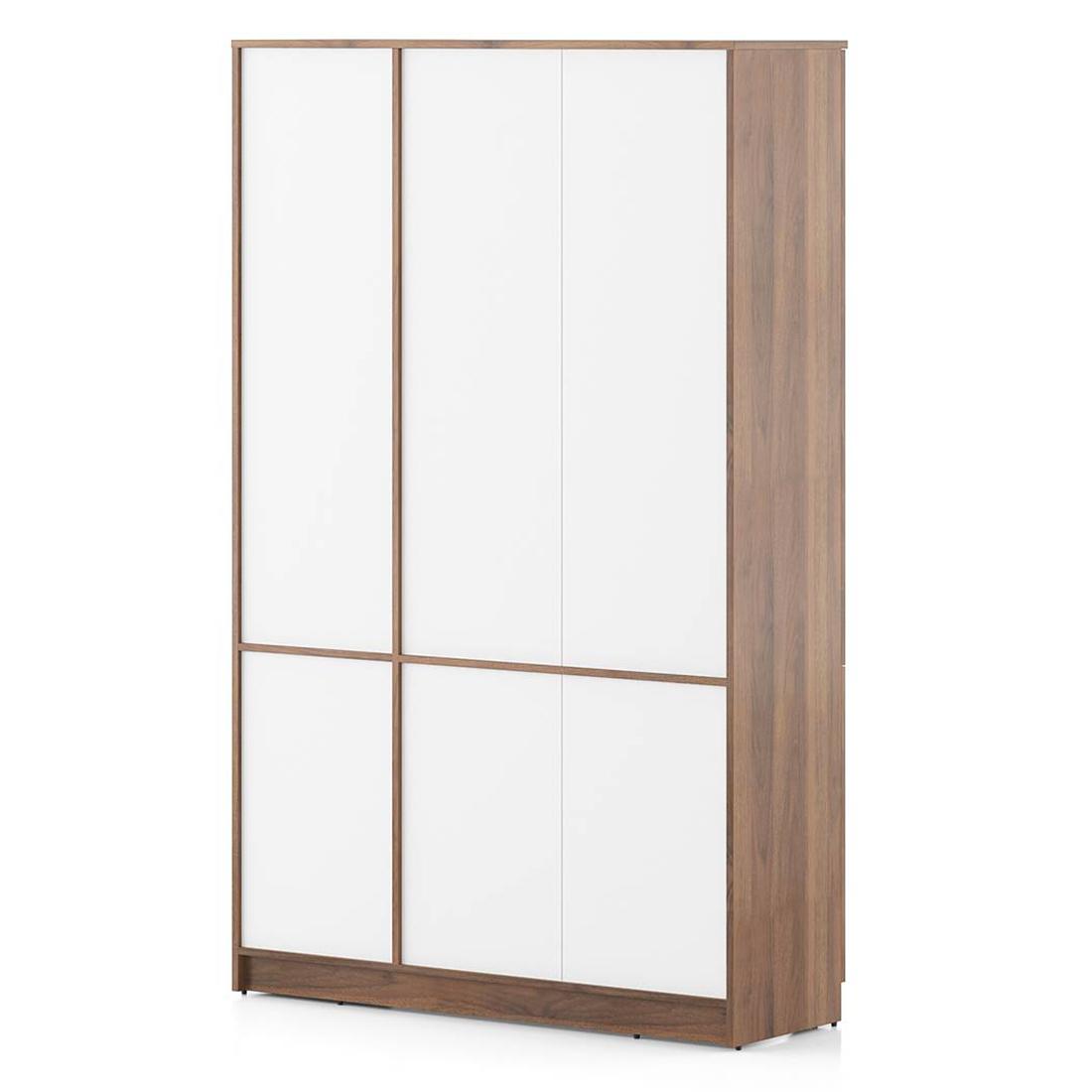 Hubert 6 Door Kitchen Display Cabinet in Classic Walnut Finish