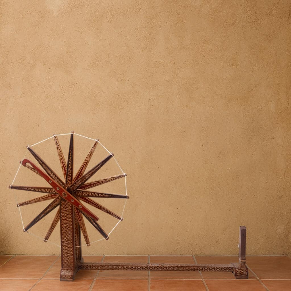 Marquetry Rosewood Charkha Multicolor