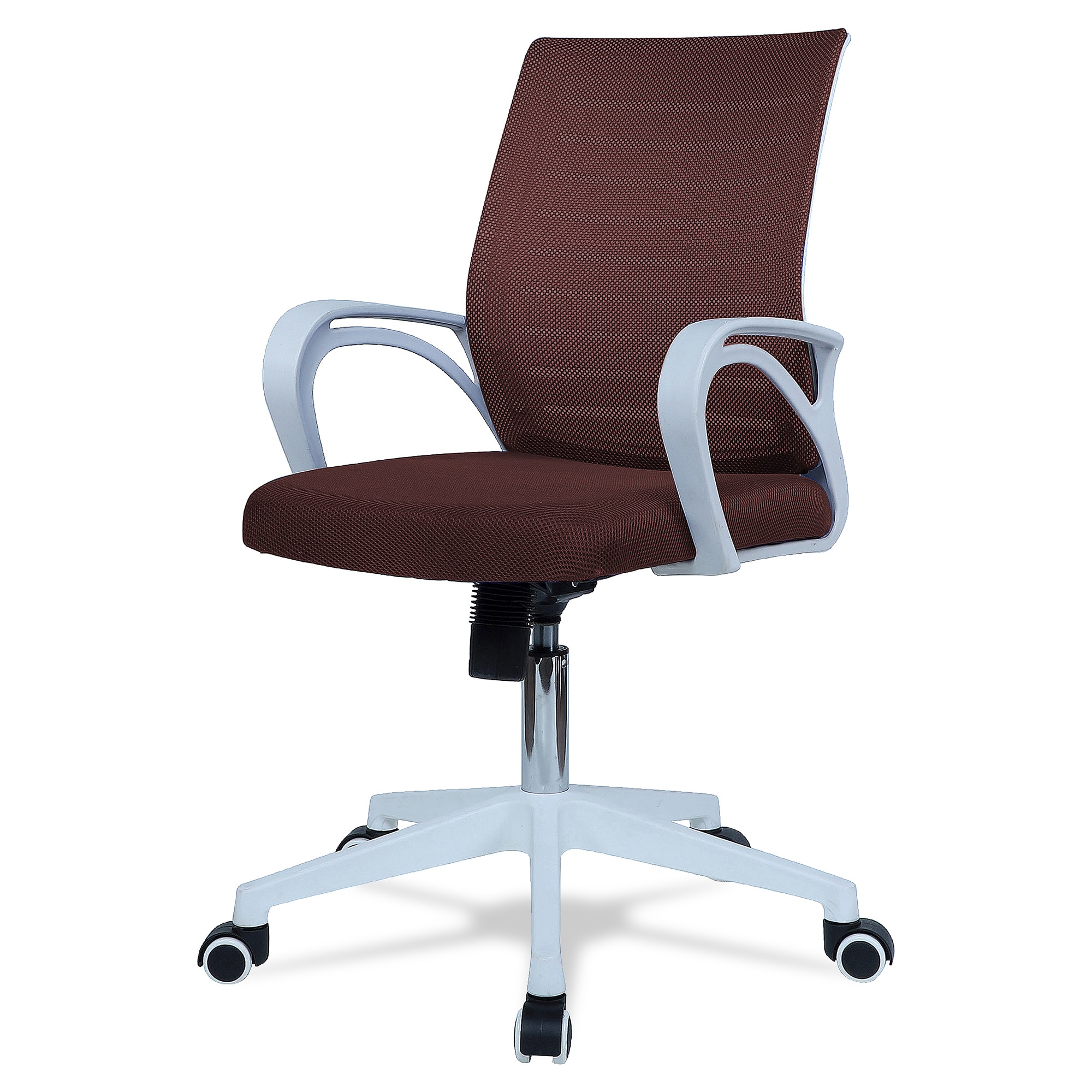 Mmarveal Mid Back Ergonomic Chair in Brown Colour
