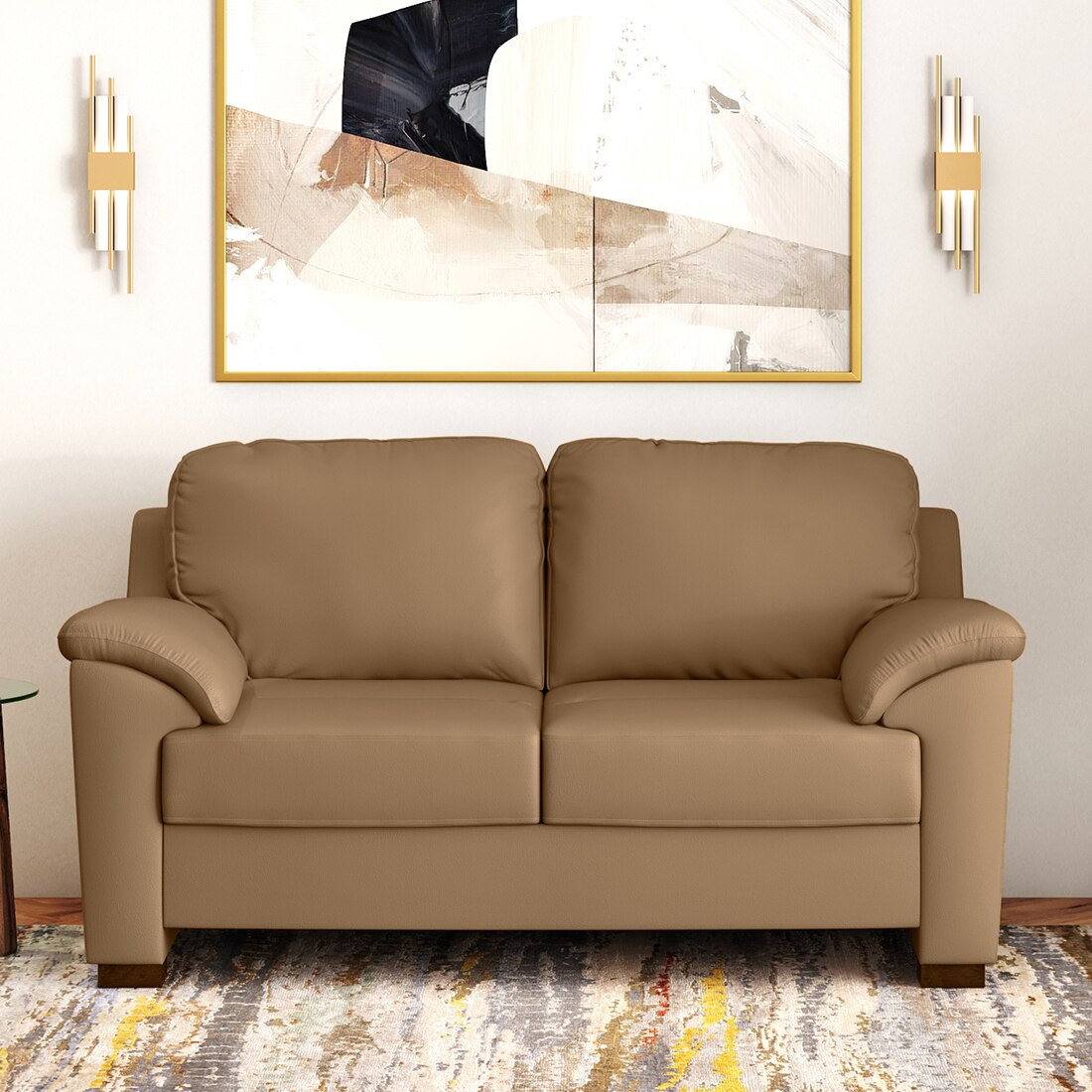 urban ladder Farina 2 Seater Premium Italian Leather Sofa In Ecru-picture-16