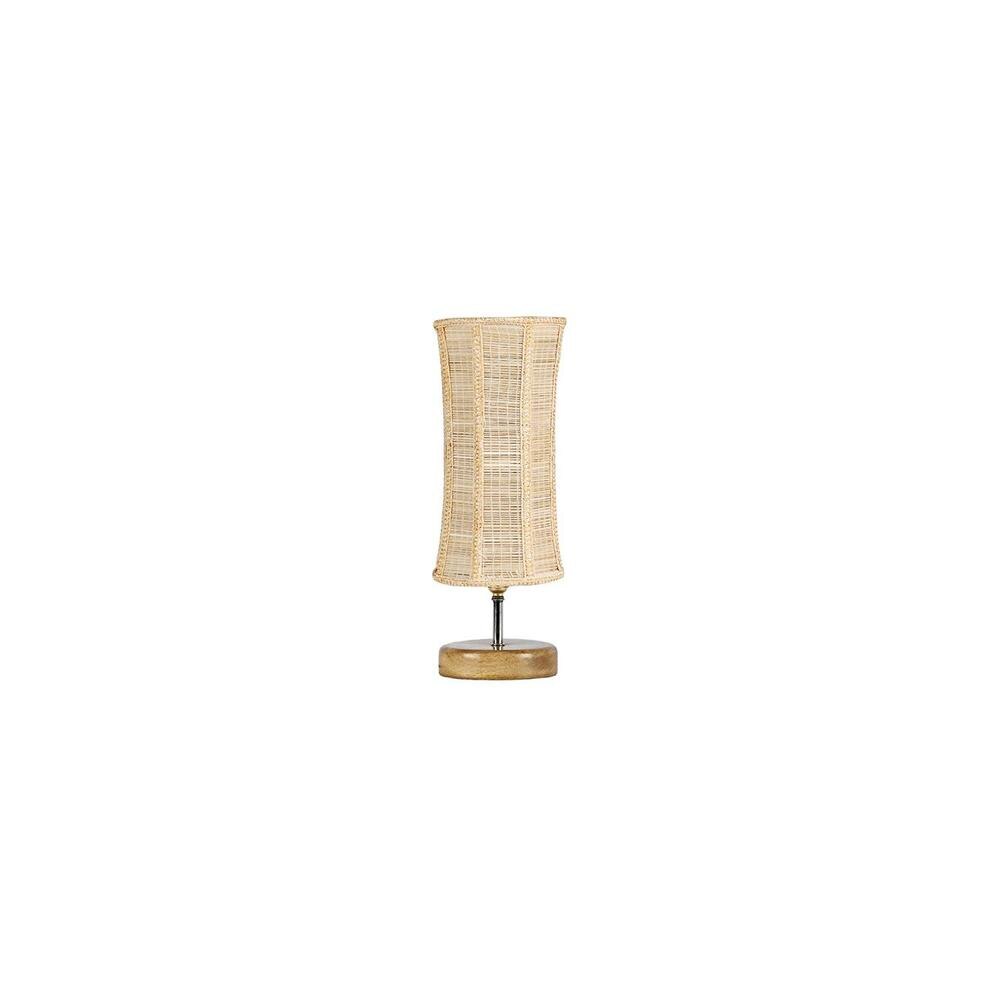 Andrea Wood Table lamp with Bamboo Shade
