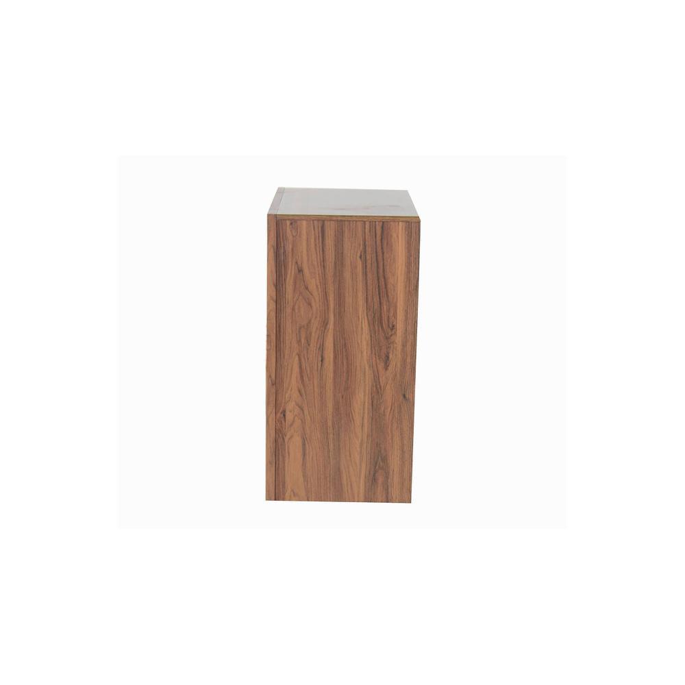 Yuko Wide Chest of 5 Drawers in Columbia Walnut Finish