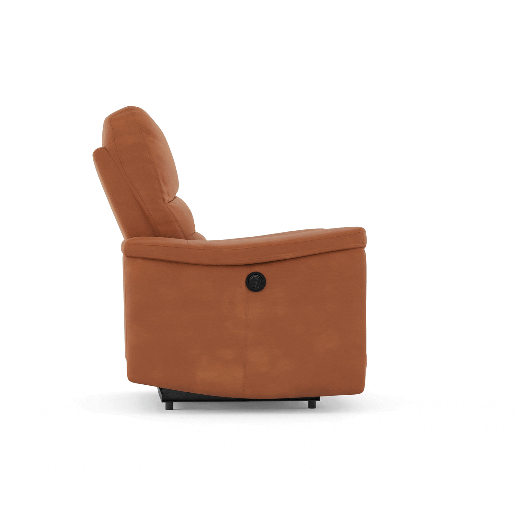 Marlowe Single Seater Motorised Recliner in Tan Leatherette Colour