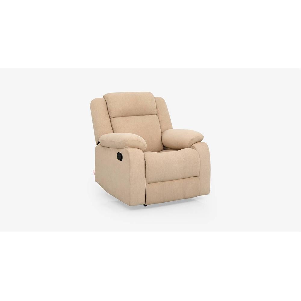Avalon Fabric One Seater Manual Recliner in Beige Colour