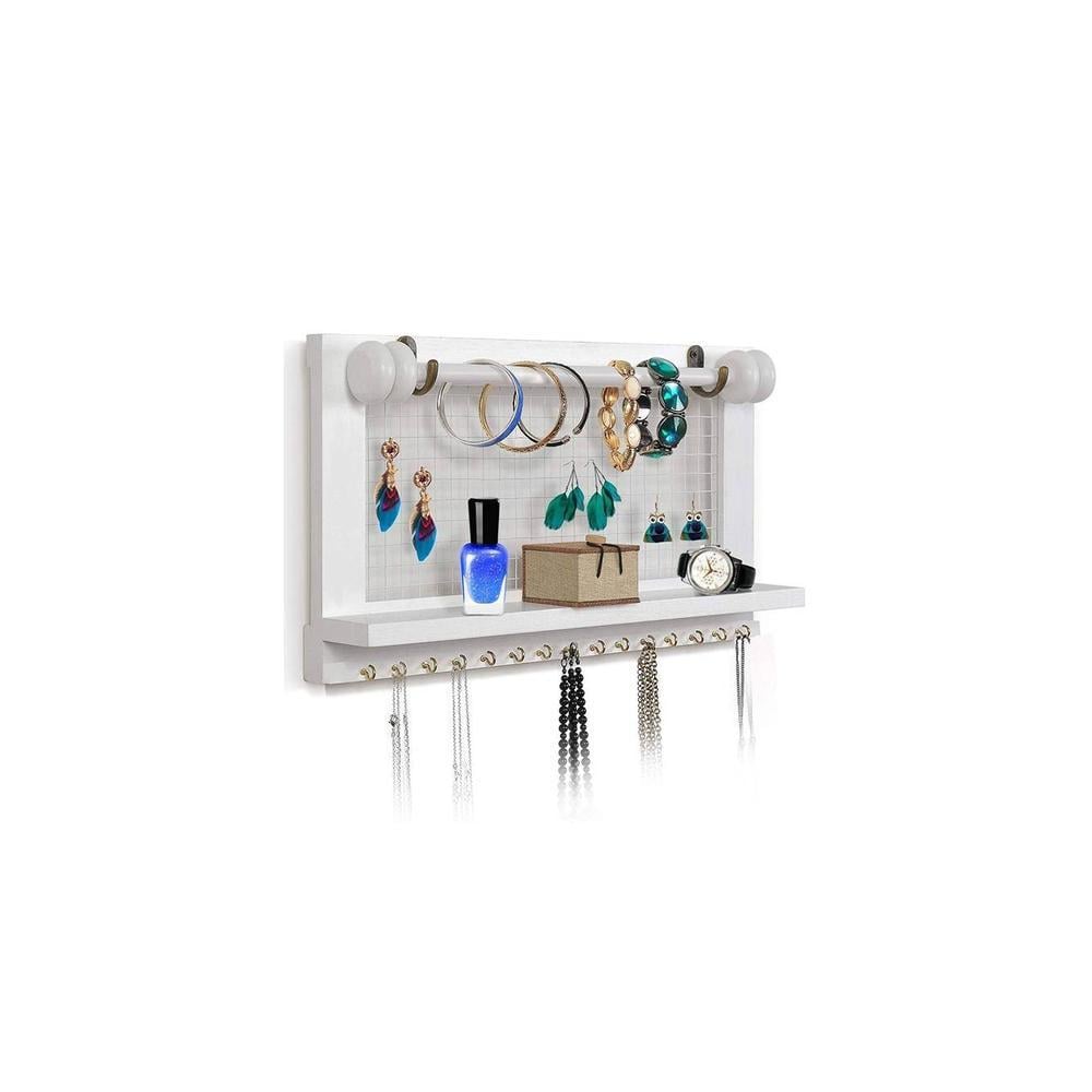 WOODENMOOD Rectangular Wall Rack