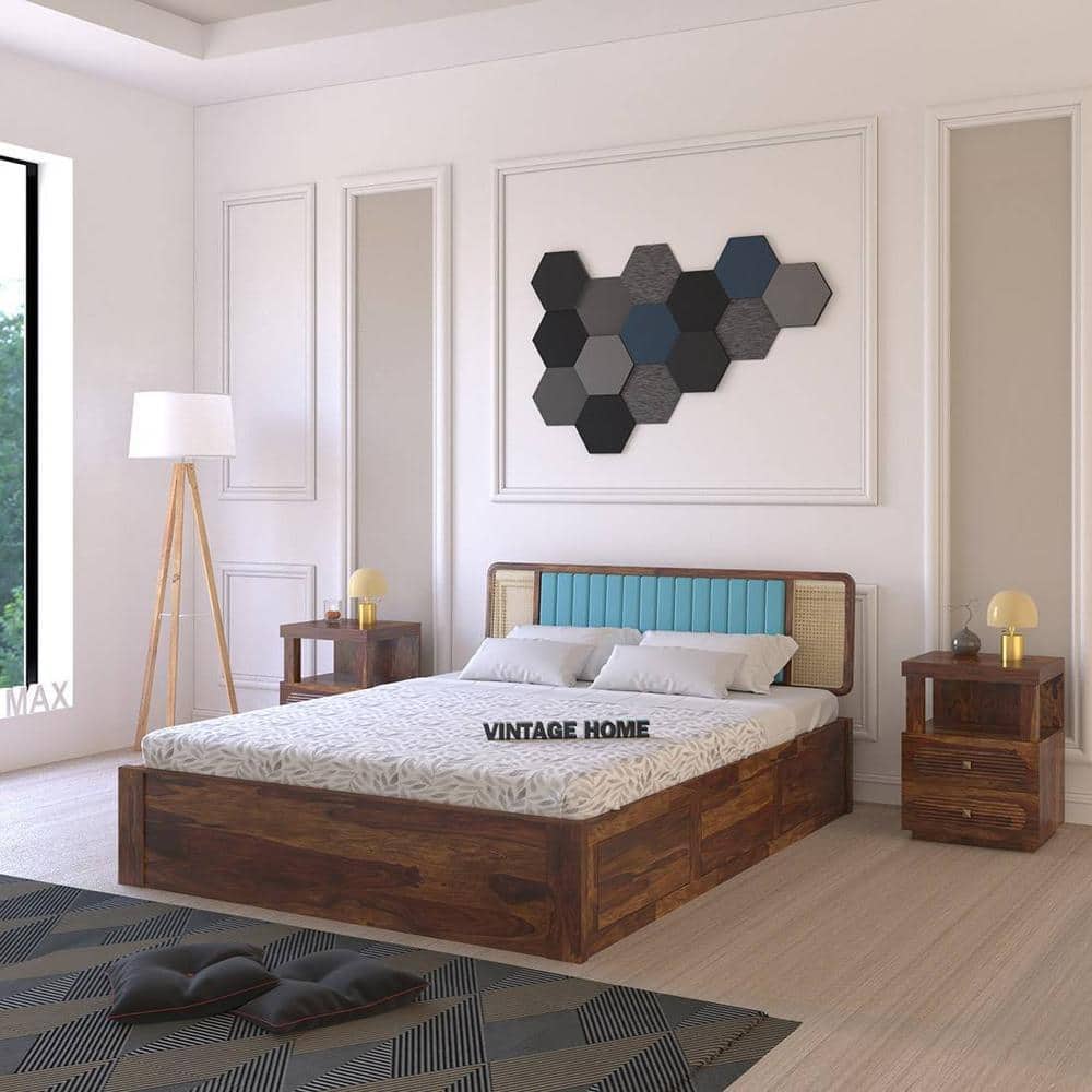 Boho Bliss Solid Wood Queen Storage Bed