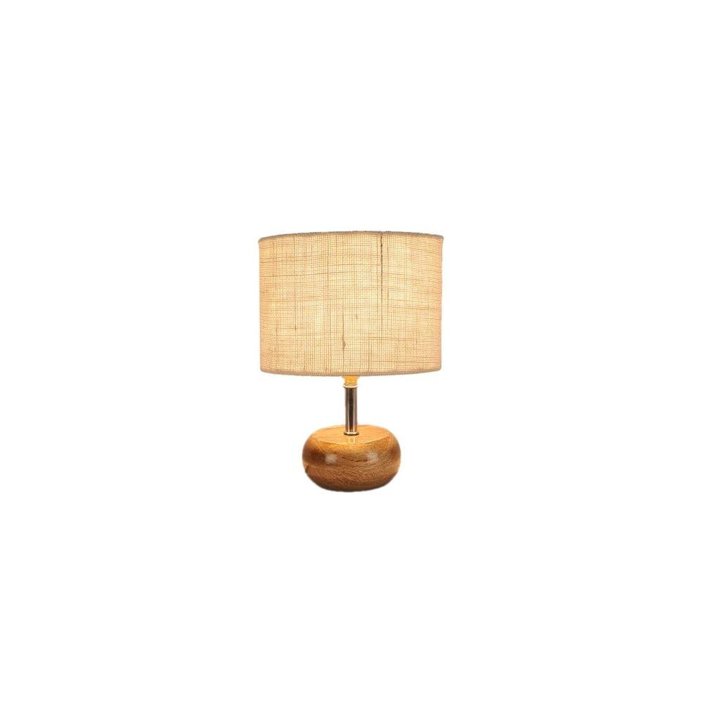Juniper White jute & solid wood table lamp
