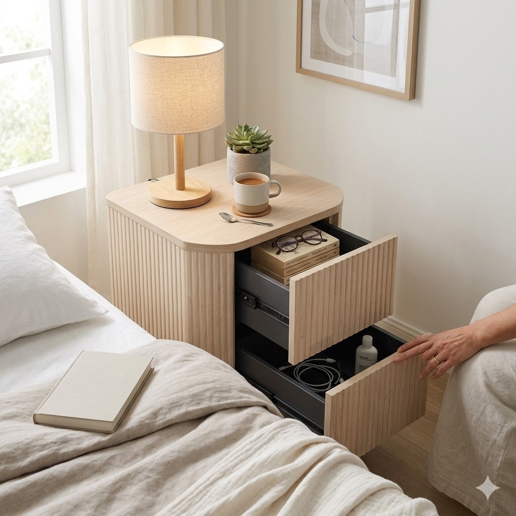 nestnordic Scandinavian Ludlow Oak Side Table in Beige Colour-picture-19