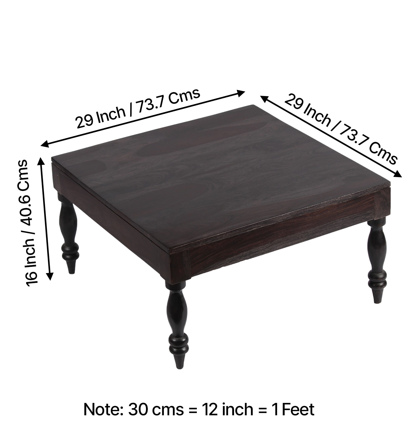 Sydney Sheesham Wood Coffee Table In Mahogany Finish