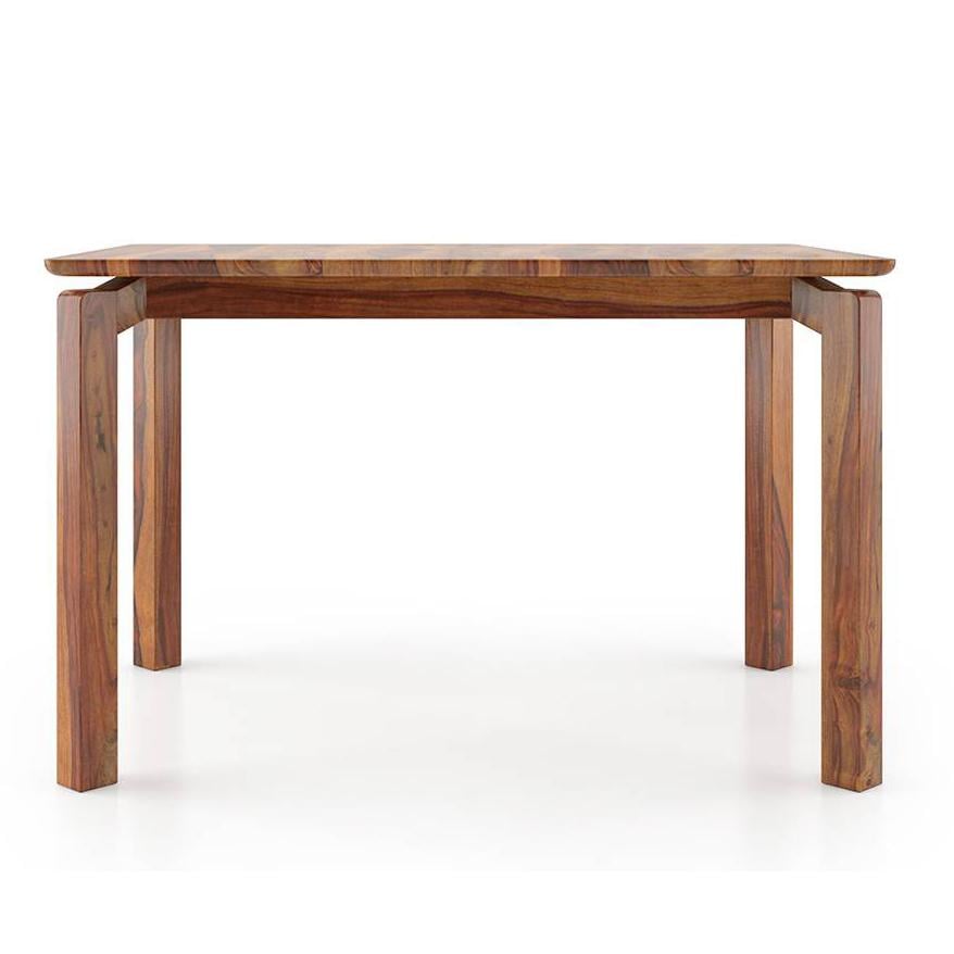 Catria - Martha 4 Seater Dining Table Set (Colour- Wheat Brown , Finish- Teak)