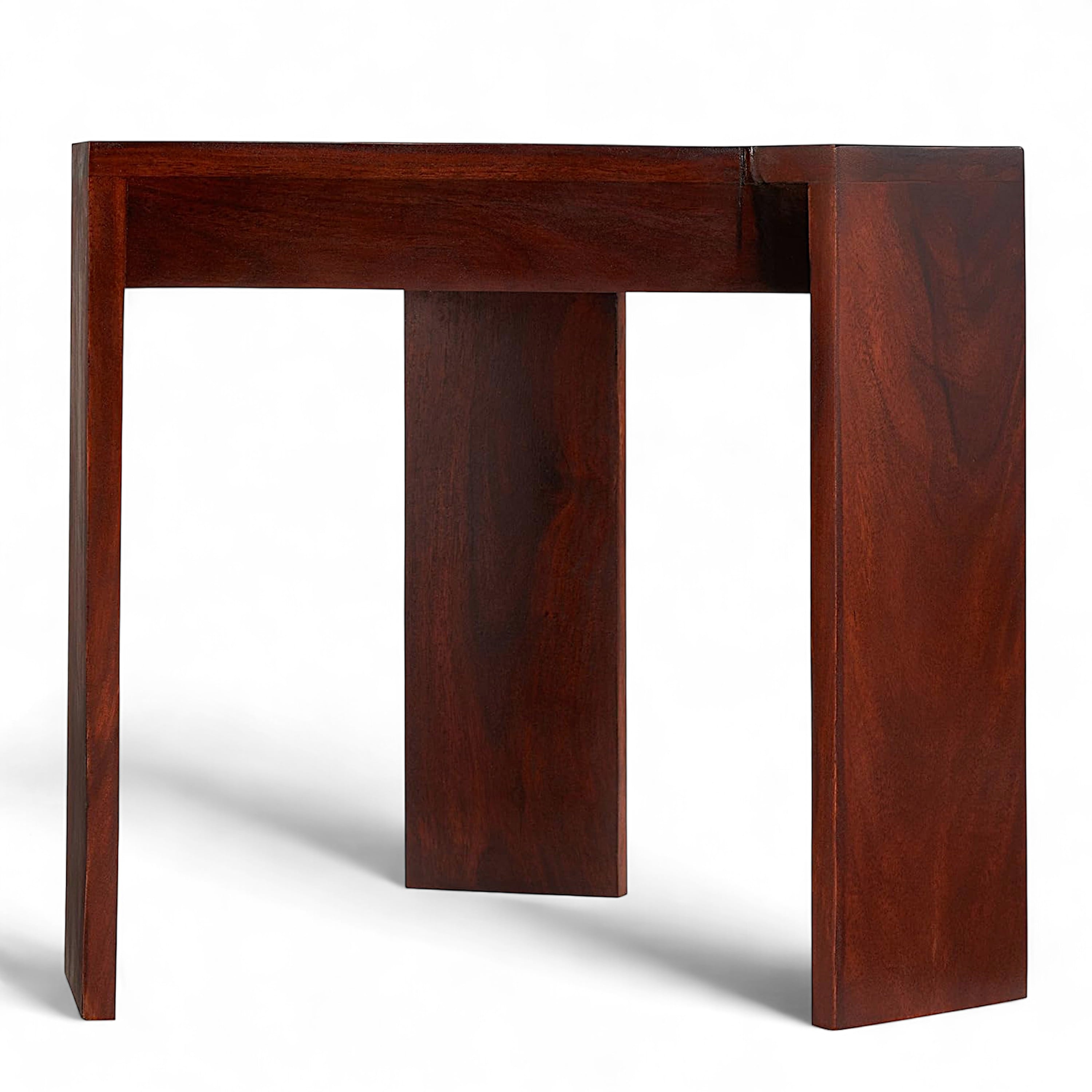 Ikiriya Sheesham Wood Contemporary Side Table in Honey Finish