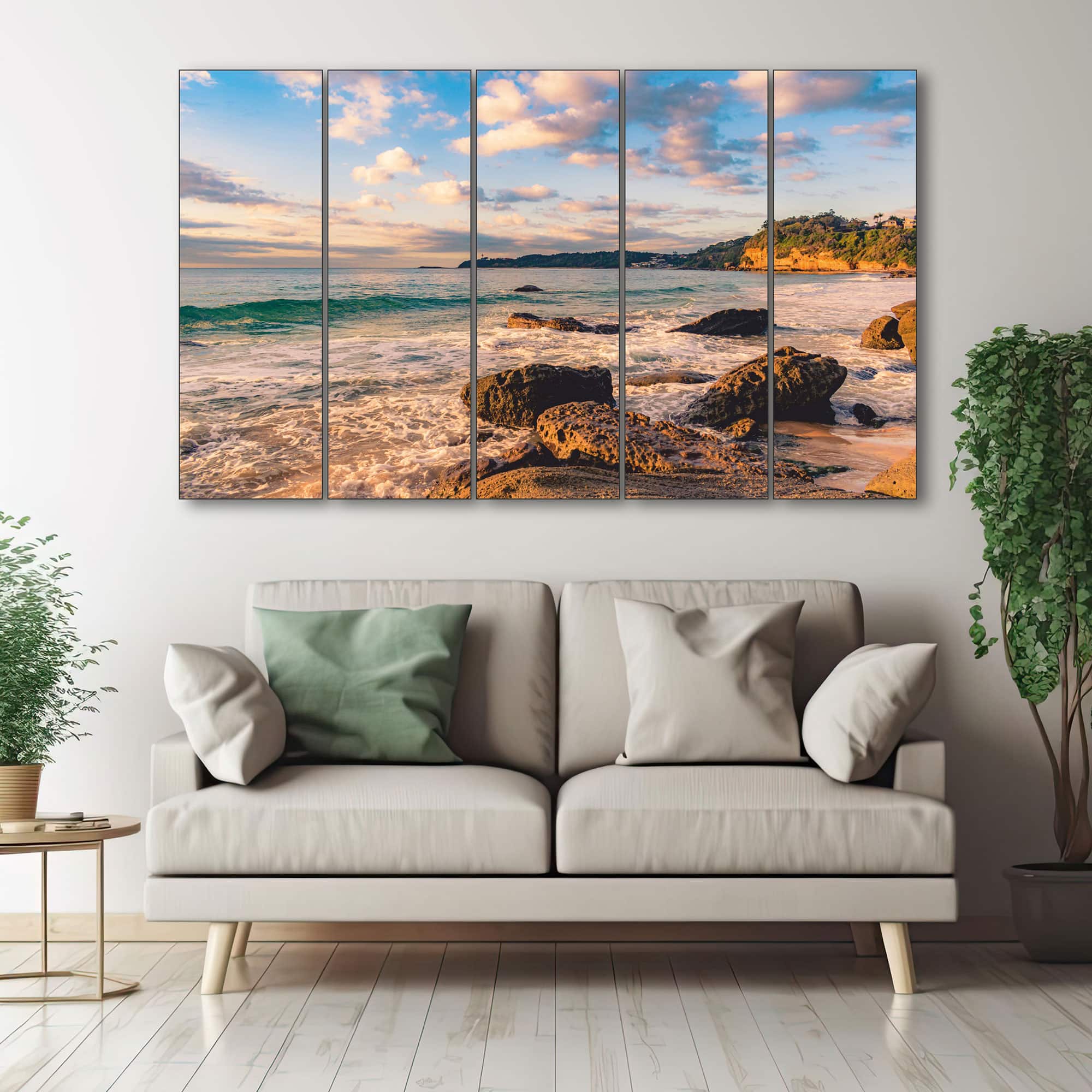 The Castle Decor Diamond Crystal Rhinestone Wall Art Set of 5 27x48 Inch - The Castle Decor