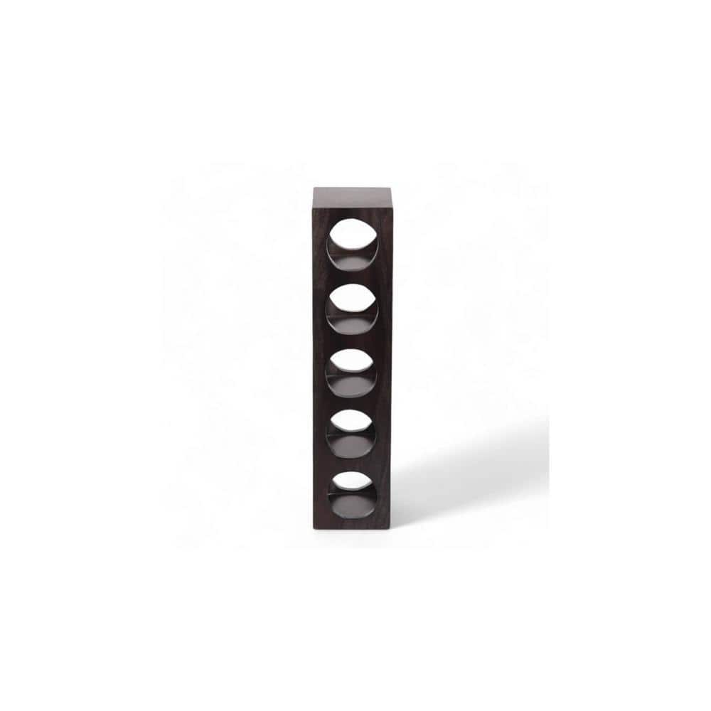 Wembley Sheesham Wood Wine Rack for 5 Bottles in Mahogany Finish