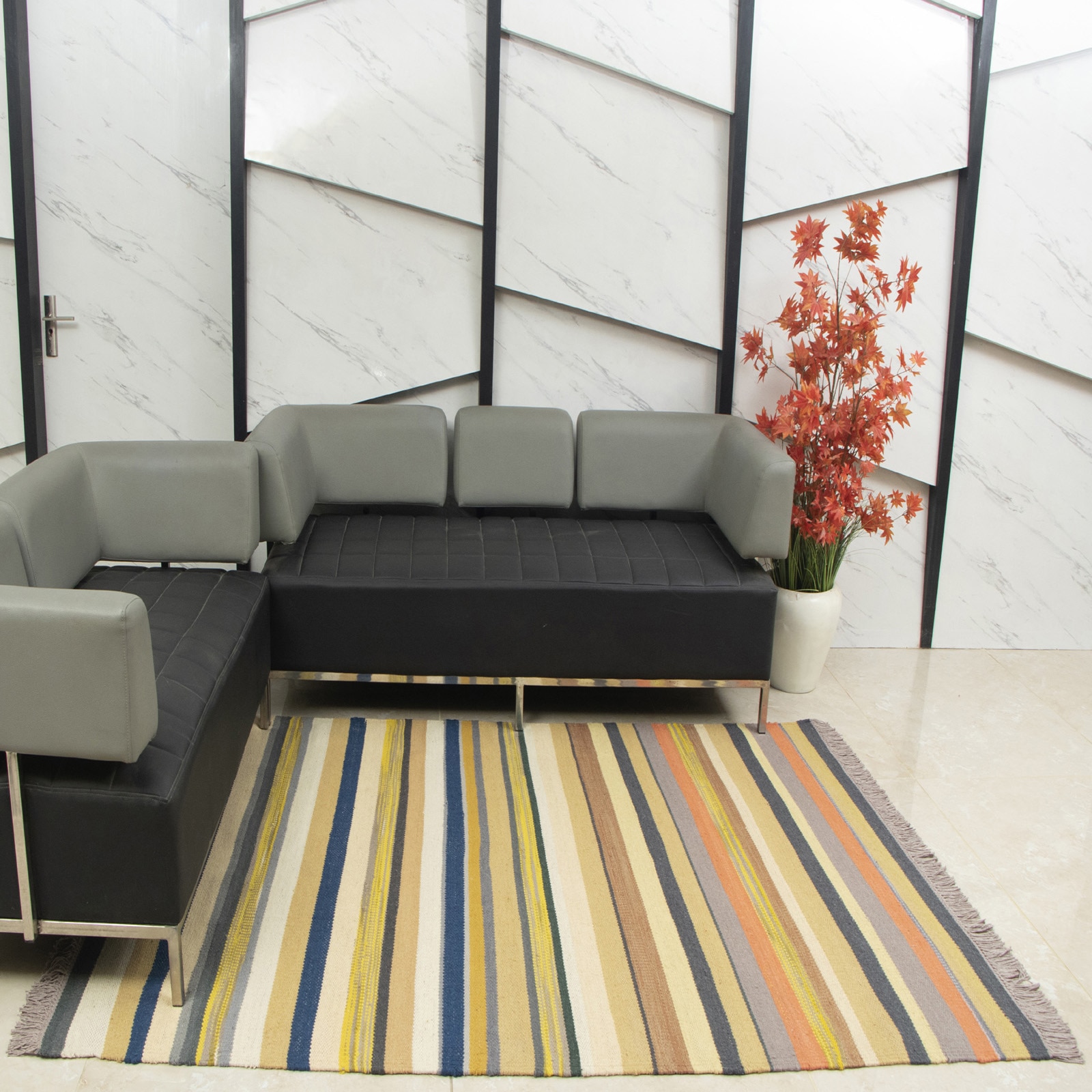 StripAJ Dhurrie 5 X 7