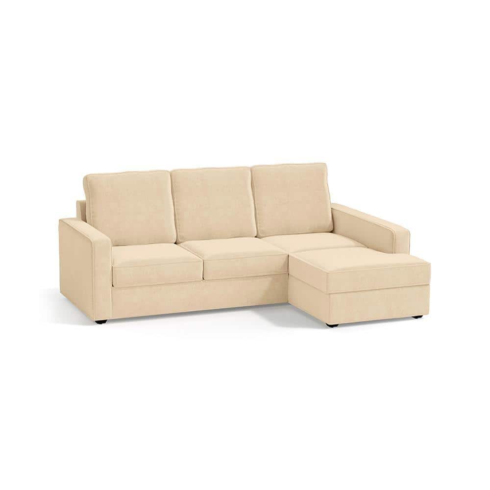 Apollo Compact Sofa (Colour : Birch Beige, Cushion : Hard, Back Type : High Back, Seating Capacity : Right Aligned 2 Seater + Right Aligned Chaise)