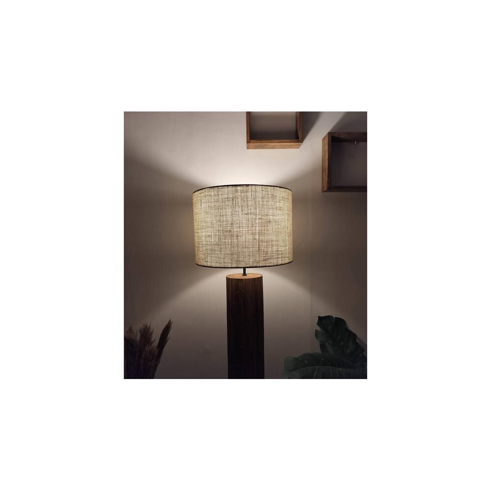 Cedar Beige Jute Floor Lamp with Beige Jute Base