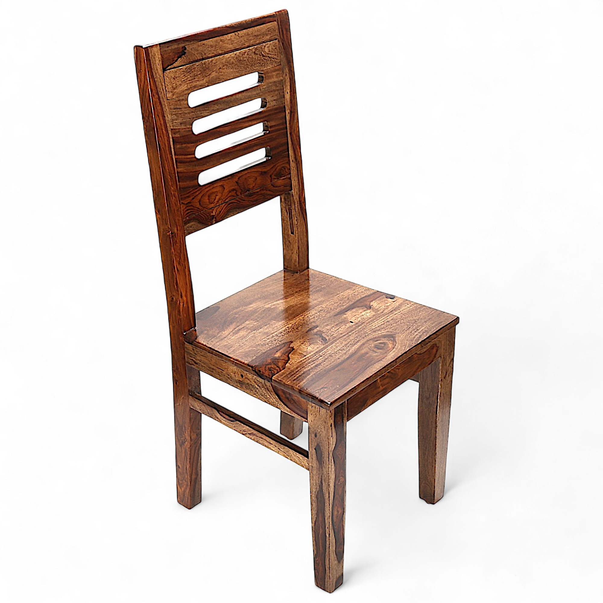 Oliver Sheesham Wood Dining Chair in Teak Finish