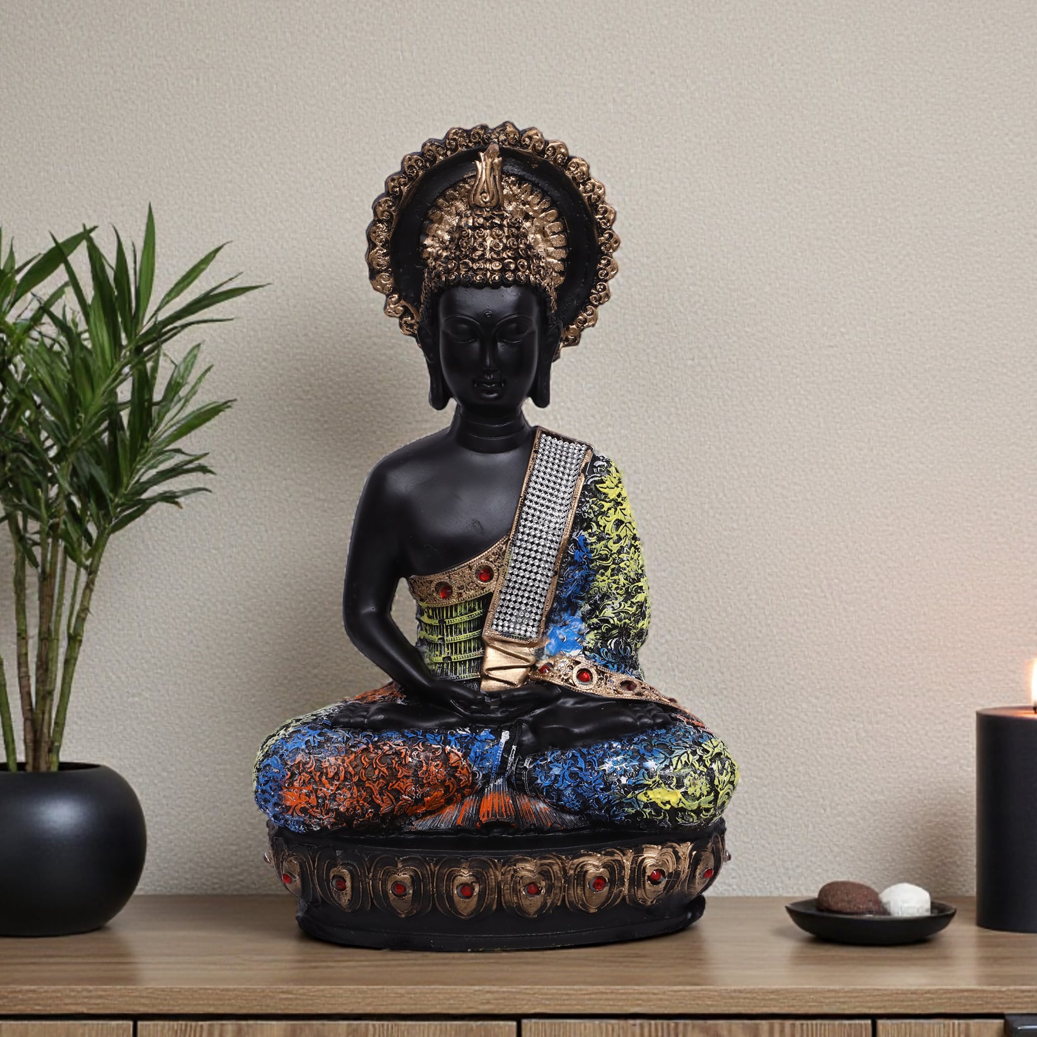 VEDAS Polyresin  Figurine in Grey Colour