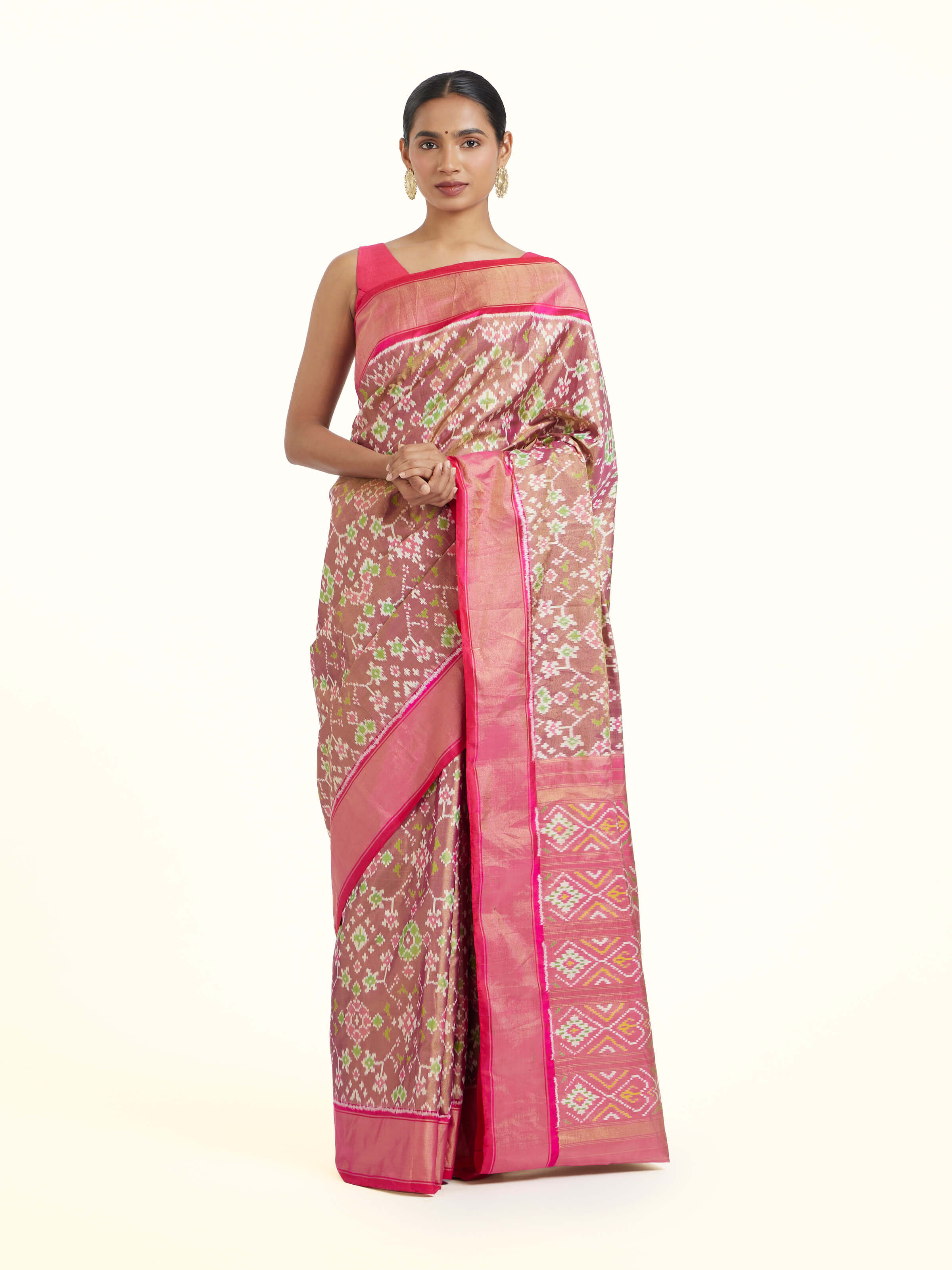 Multi Pochampally Ikat Silk Saree