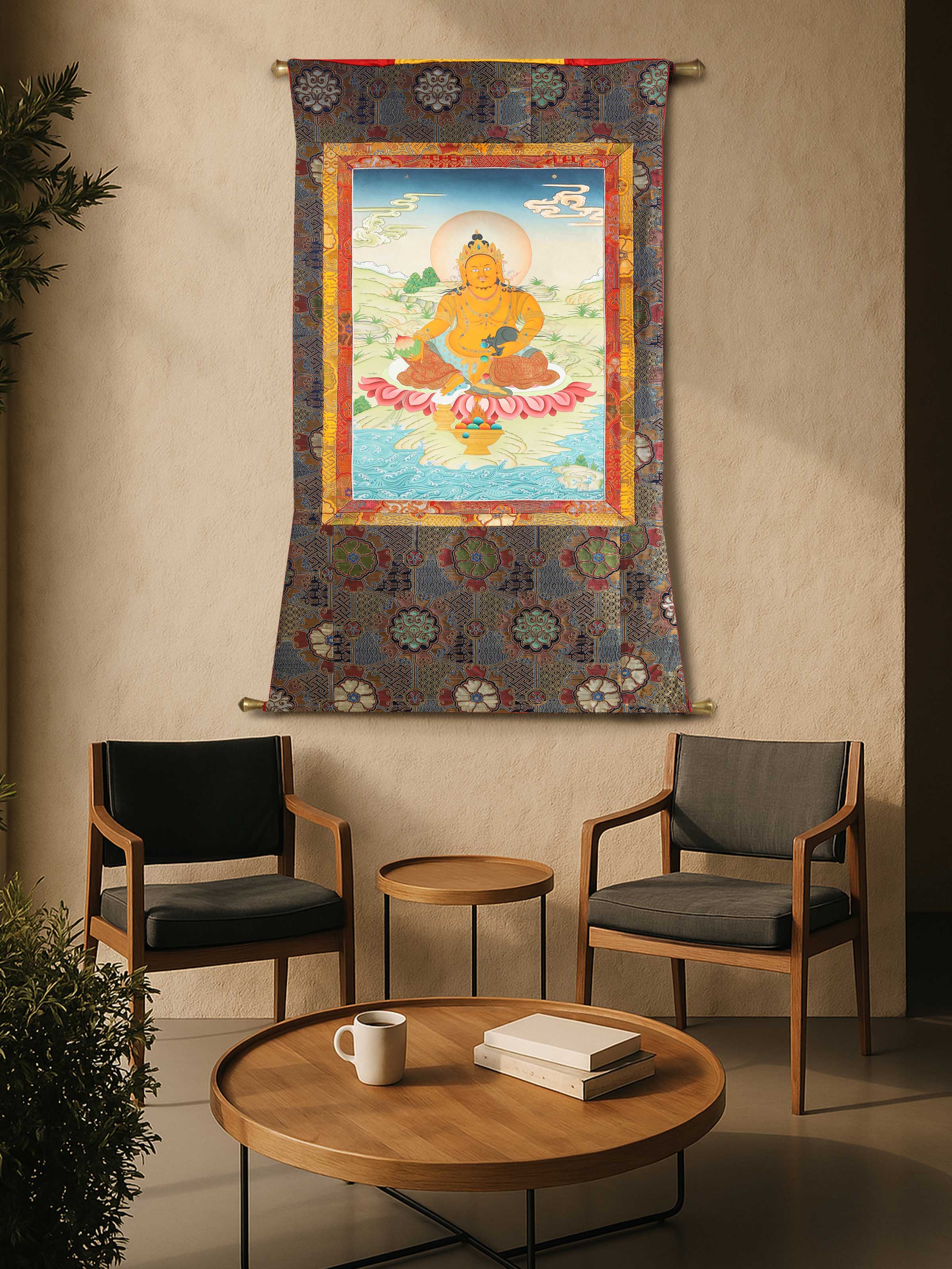 Kubera Jambhala Thangka Painting