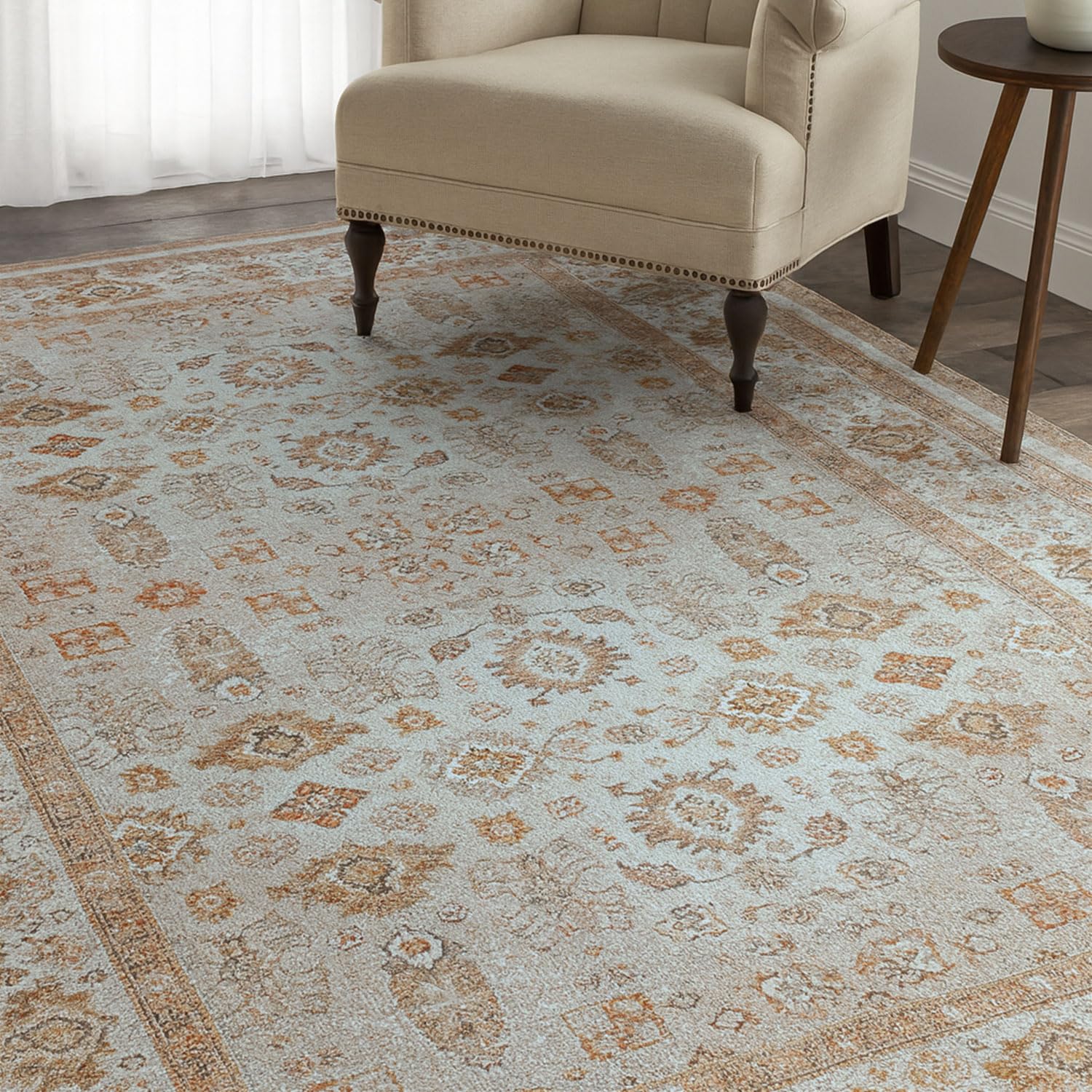 Luxe Home Polyester Golden Dusk Carpet – (5x7 Feet, Multicolor, TPR) - Luxe Home International