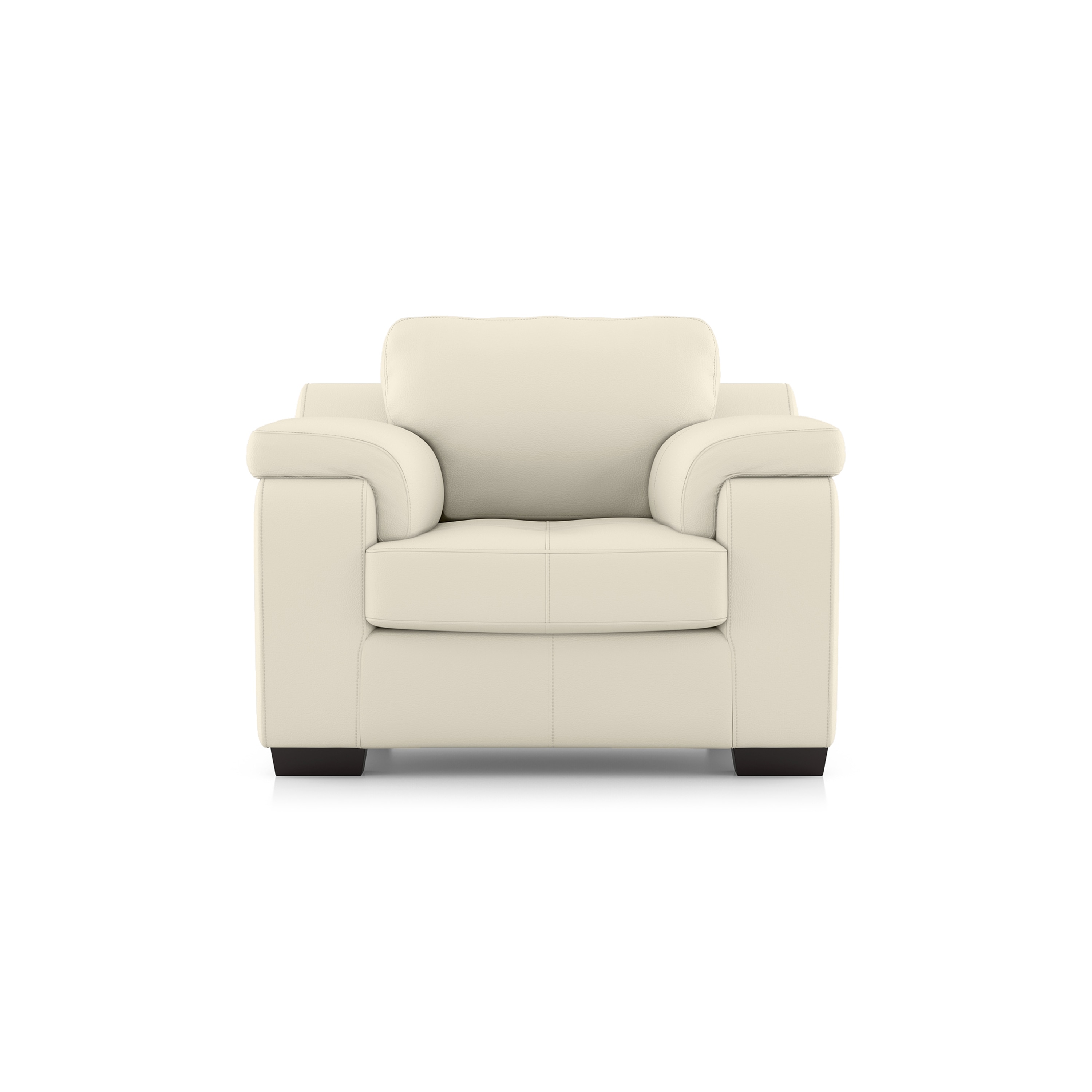 Trissino 1 Seater Premium Italian Leather Sofa In Creme Fraiche Colour - Urban Ladder