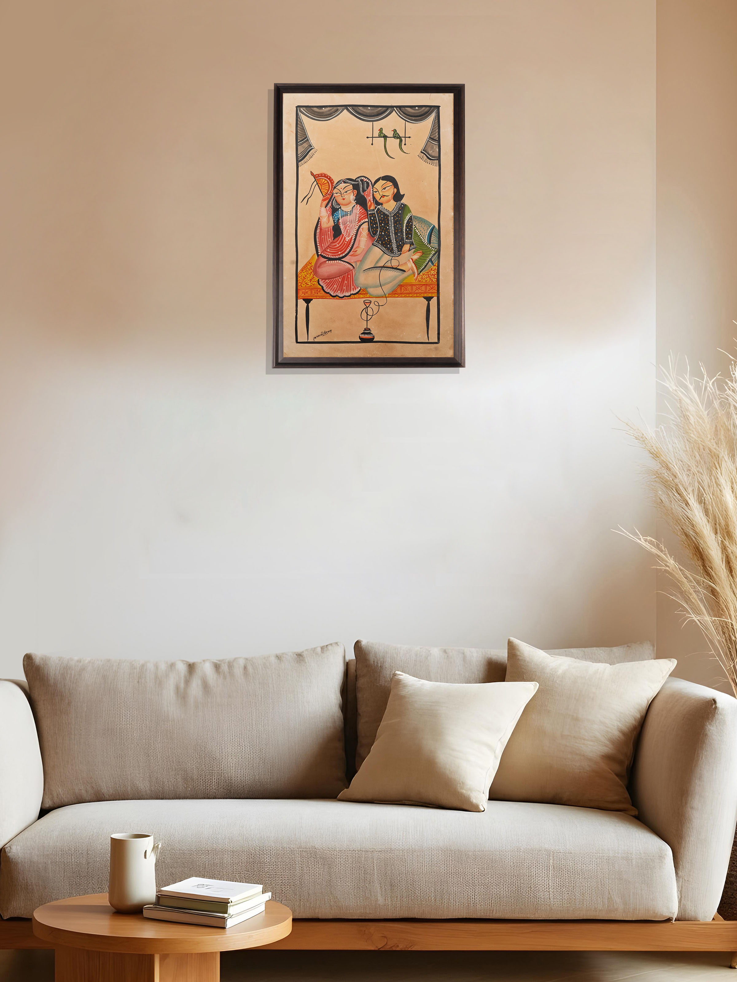 Lifestyle view of Babu Culture Kalighat Painting