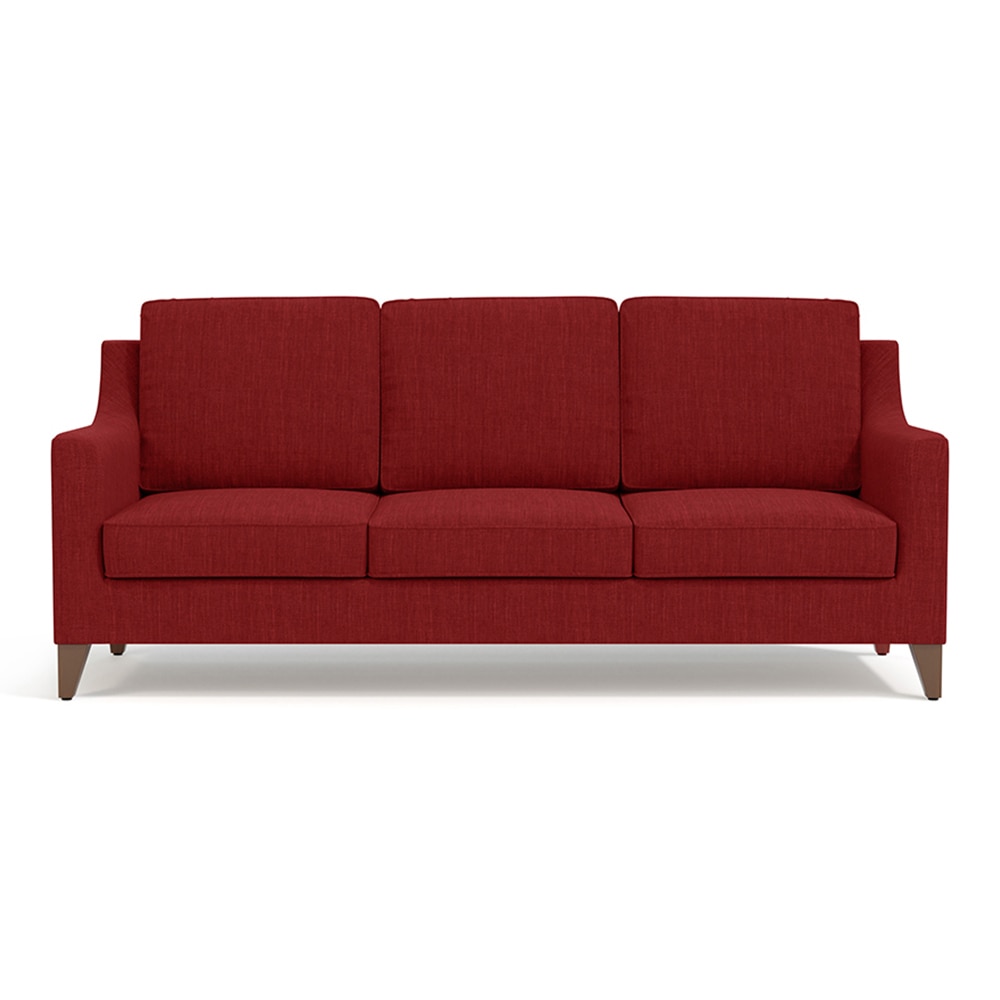 Abbey Sofa Set (Colour : Salsa Red, Cushion : Hard, Seater : 3+1+1)