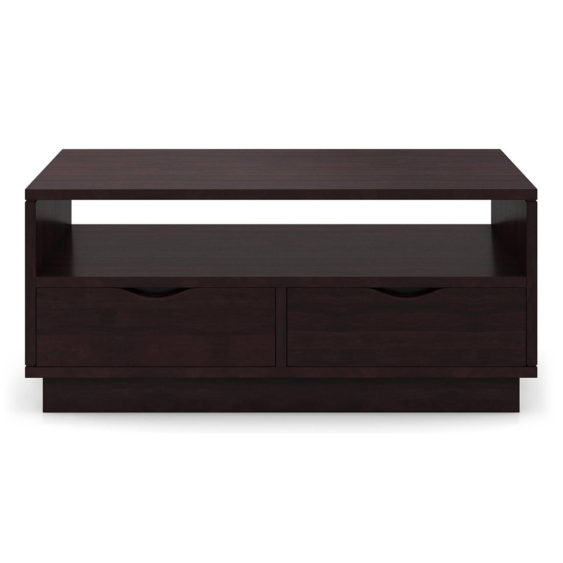 Zephyr Rectangular Solid Wood Coffee Table In Mahogany Finish