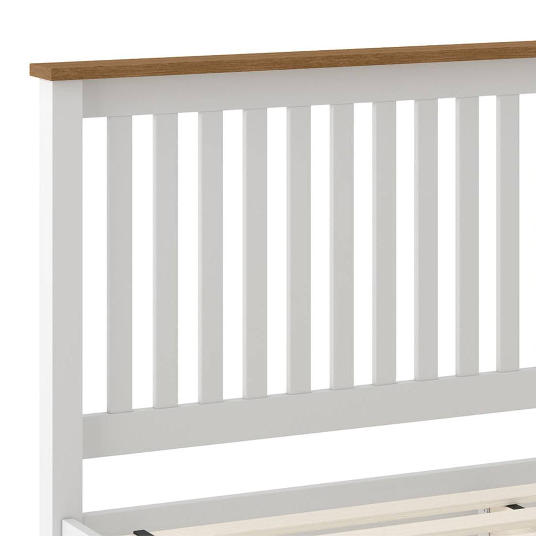 Athens Solid Wood Queen Size Bed In Two Tone Finish