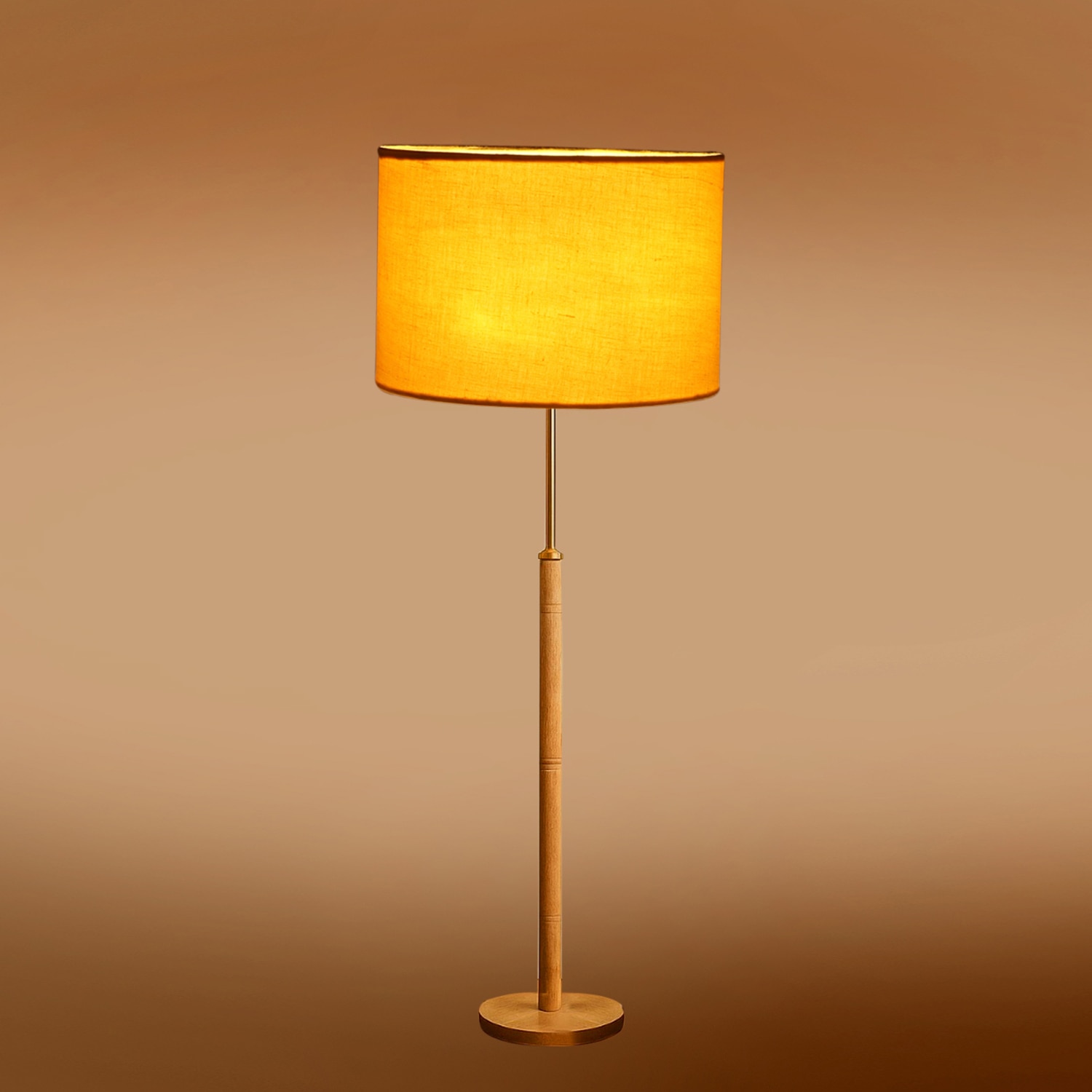 Devansh Wood & Metal Floor Lamp